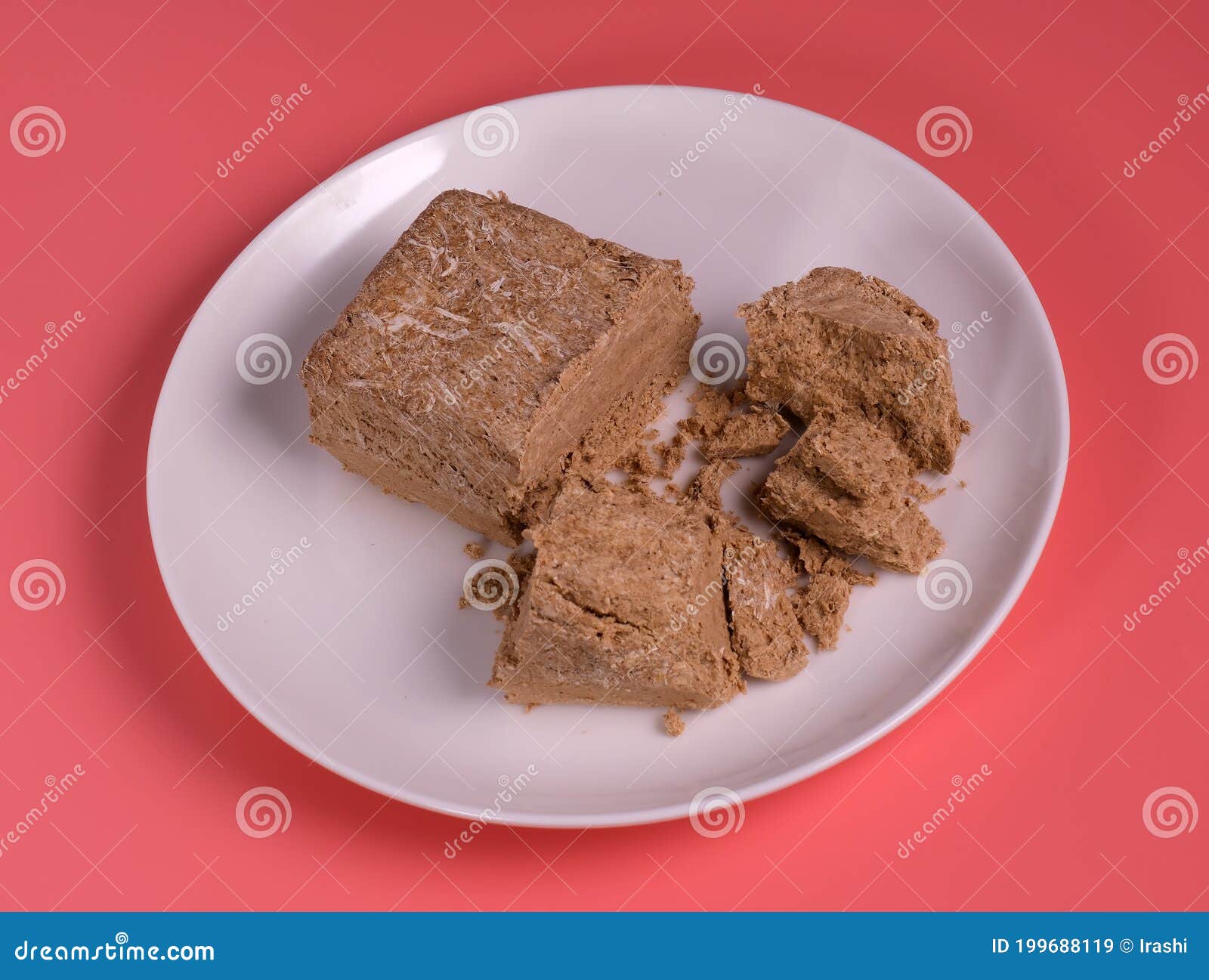 Halva in plate stock image. Image of seed, turkish, nutrition 199688119