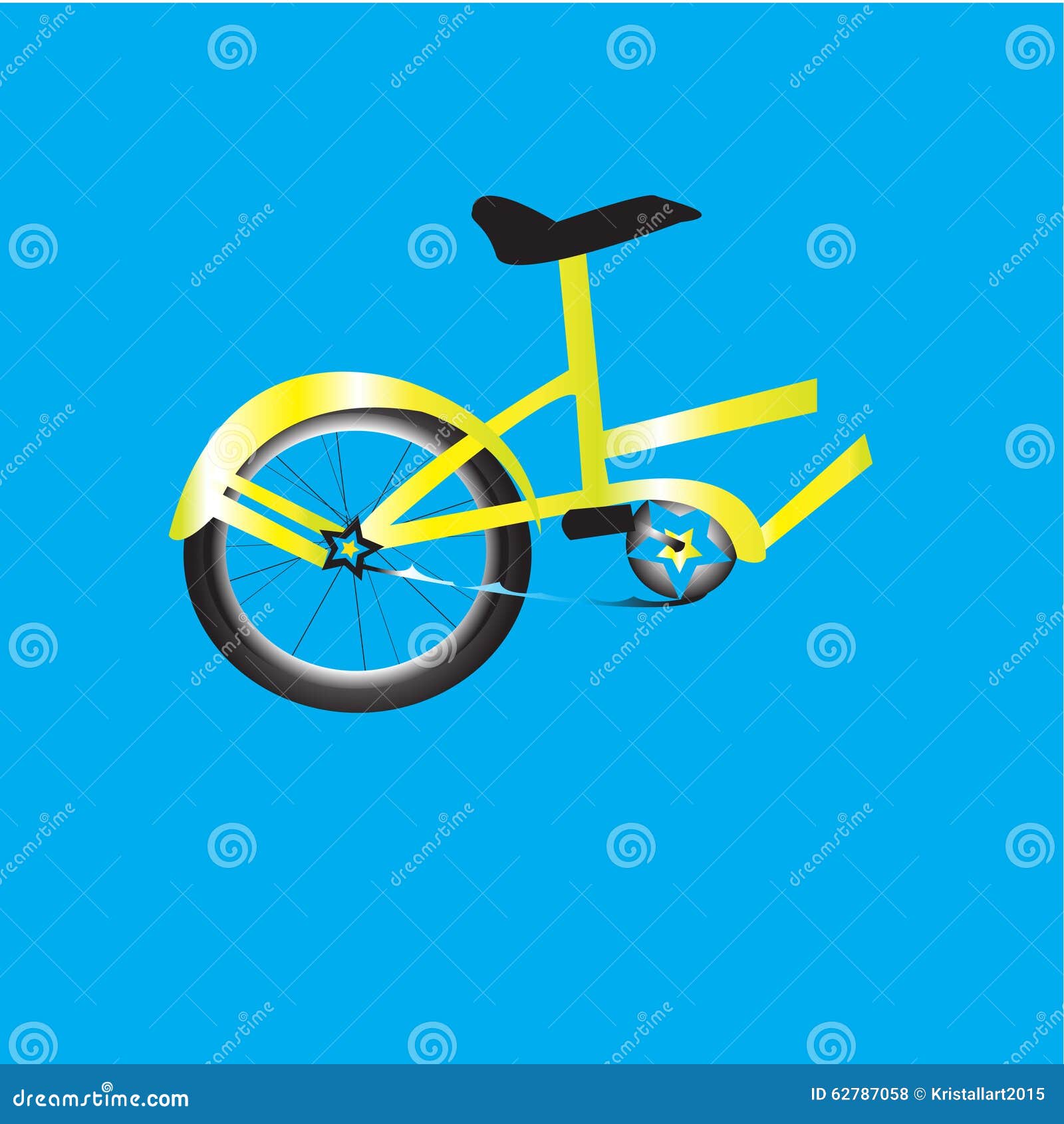 Speeltoestellen Seminarie emmer Halve Fiets vector illustratie. Illustration of fietsen - 62787058