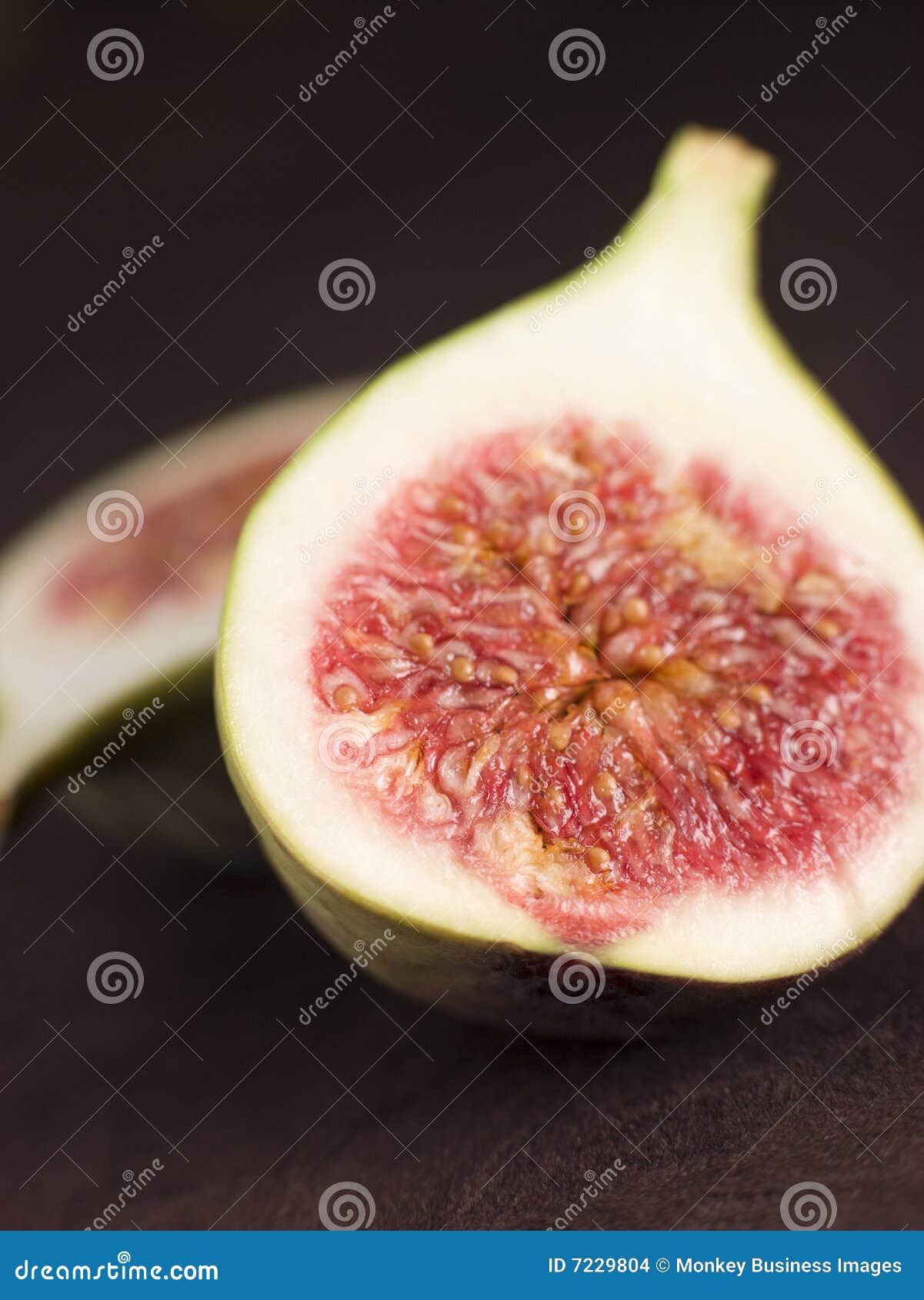 halved fresh fig