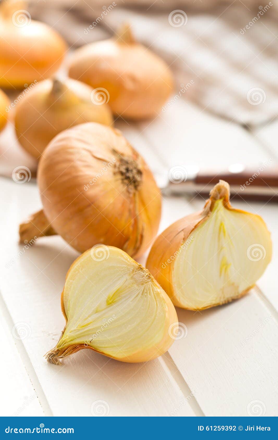 Halved Fresh Onion on Kitchen Table Stock Photo Image of spice, onion