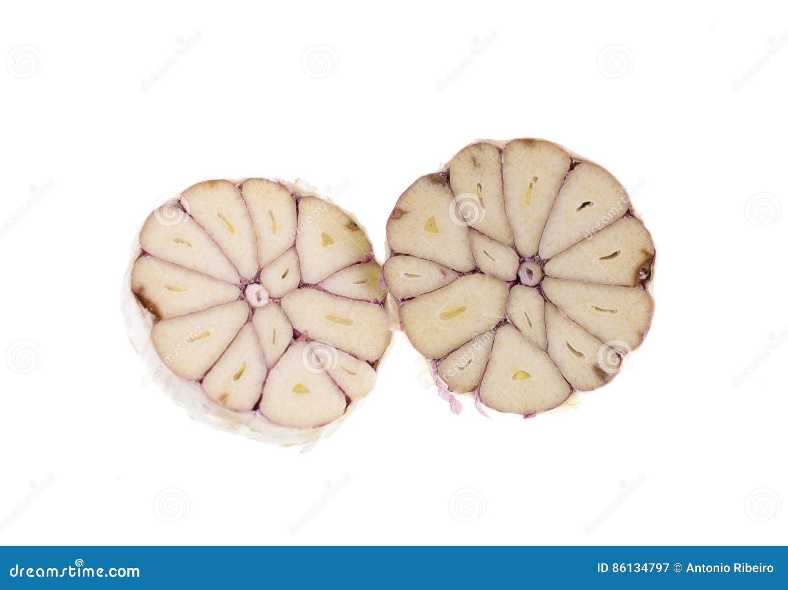 Halved Head of Garlic stock image. Image of allium, halved 86134797