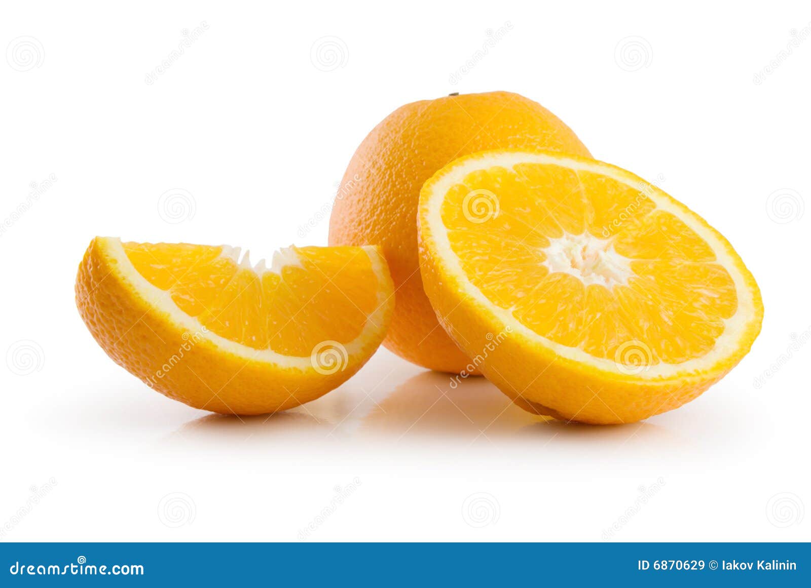 Halves Of Orange Isolated Stock Image Image Of Ripe Agriculture 6870629