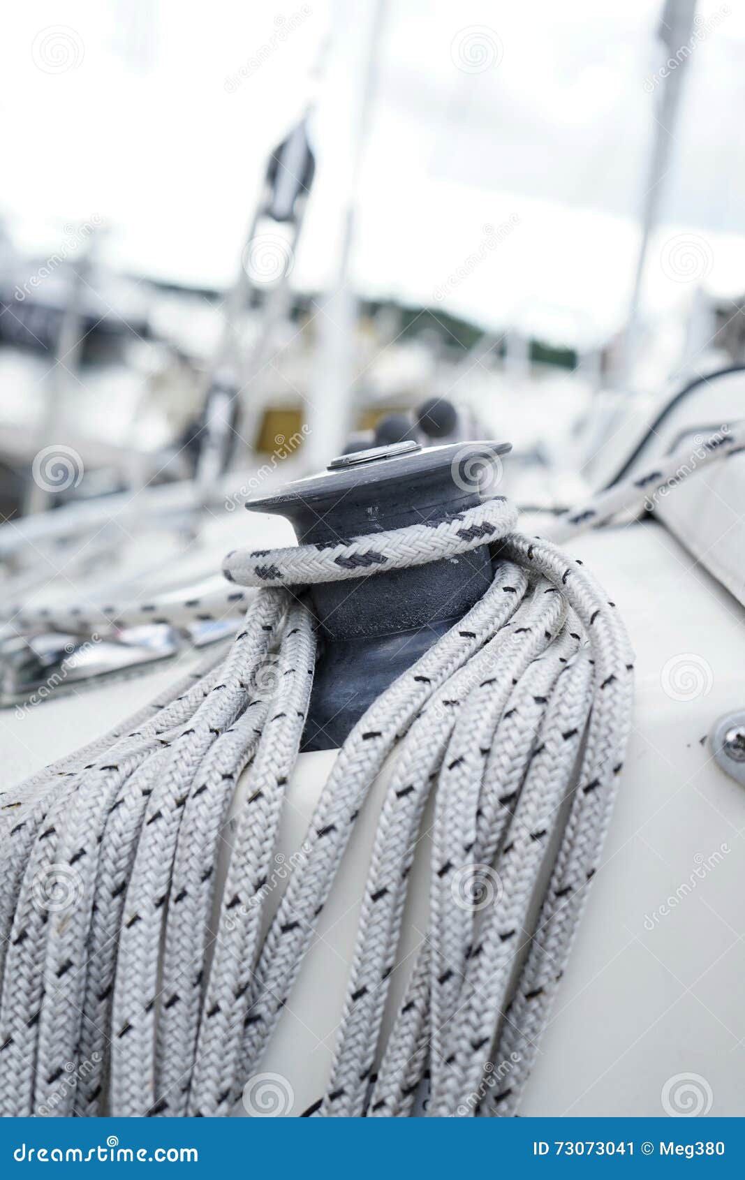 Halyard line stock image. Image of boat, sailboat, line 73073041