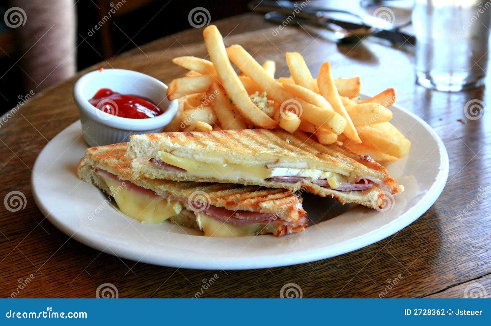 Ham and Brie Sandwich stock photo. Image of american, toasted 2728362