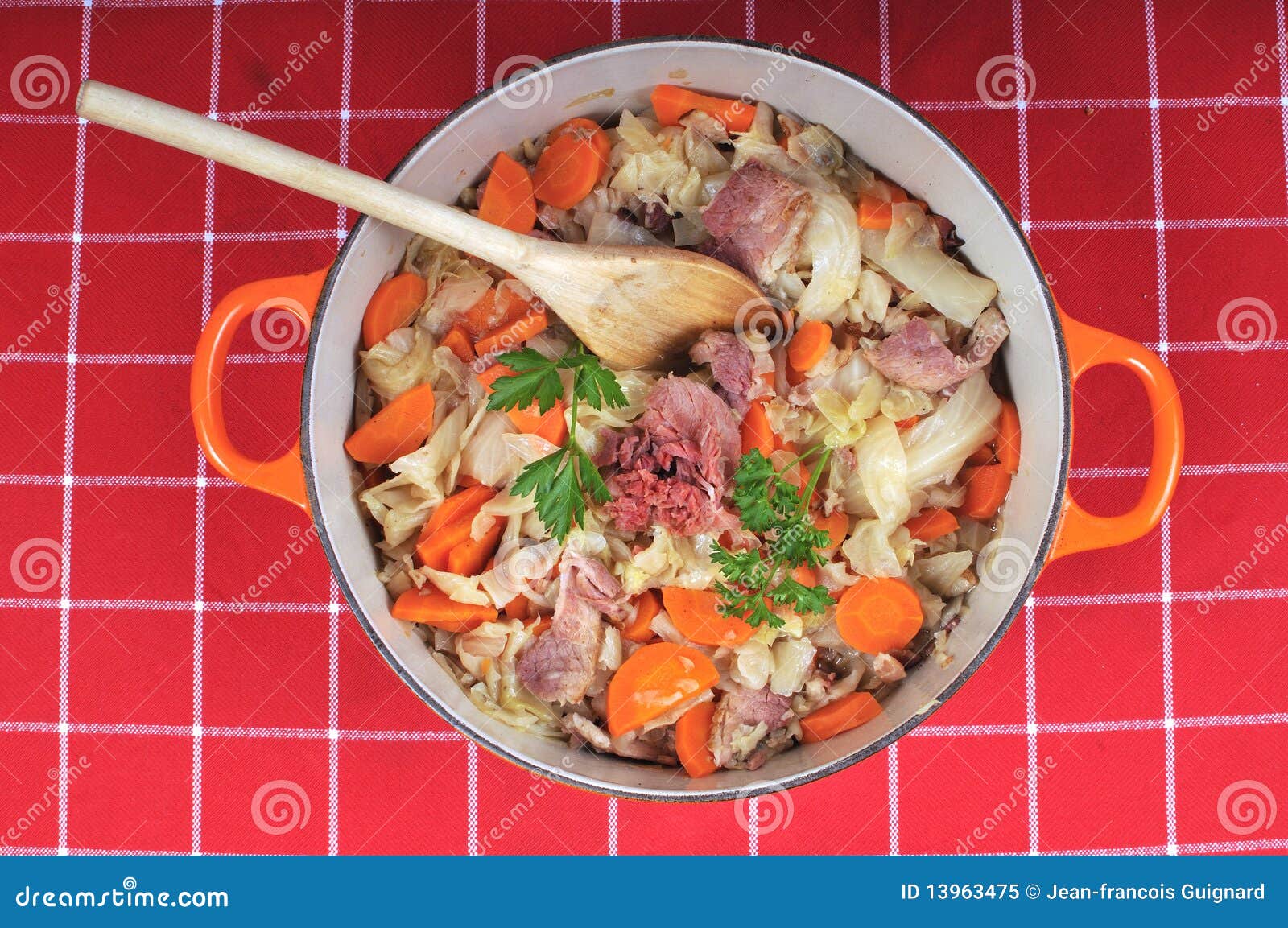 Ham and cabbage stew stock image. Image of vegetable 13963475
