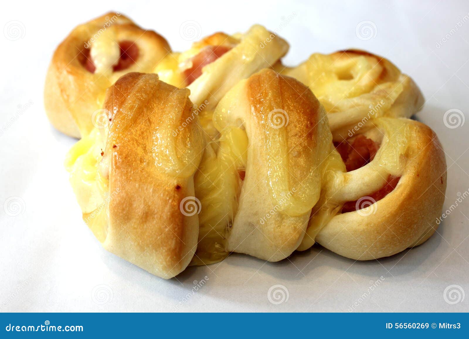 Ham and Cheese Bread with Mayonnaise. Stock Image Image of snack