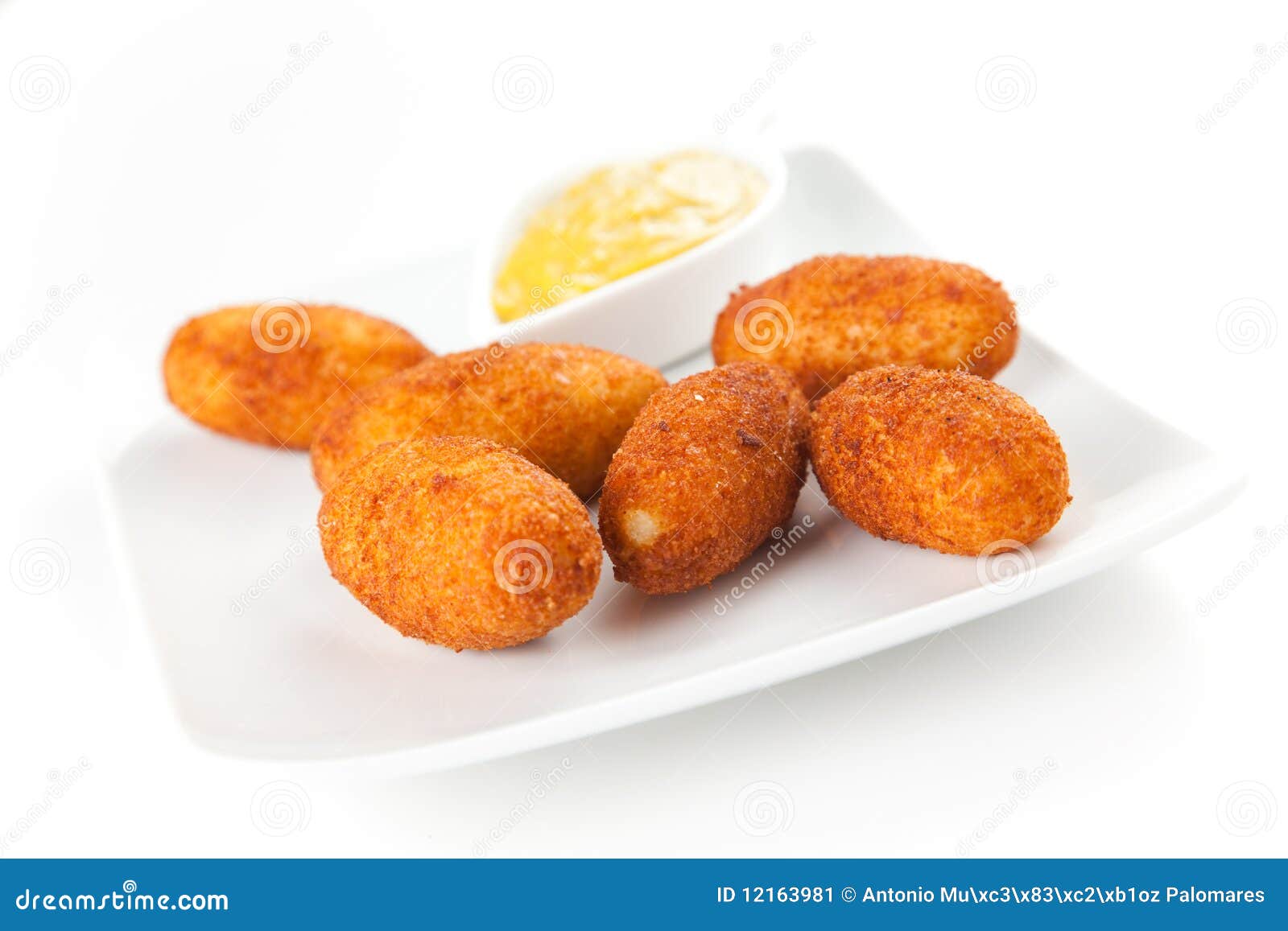 Ham and cheese croquettes stock image. Image of croquette 12163981