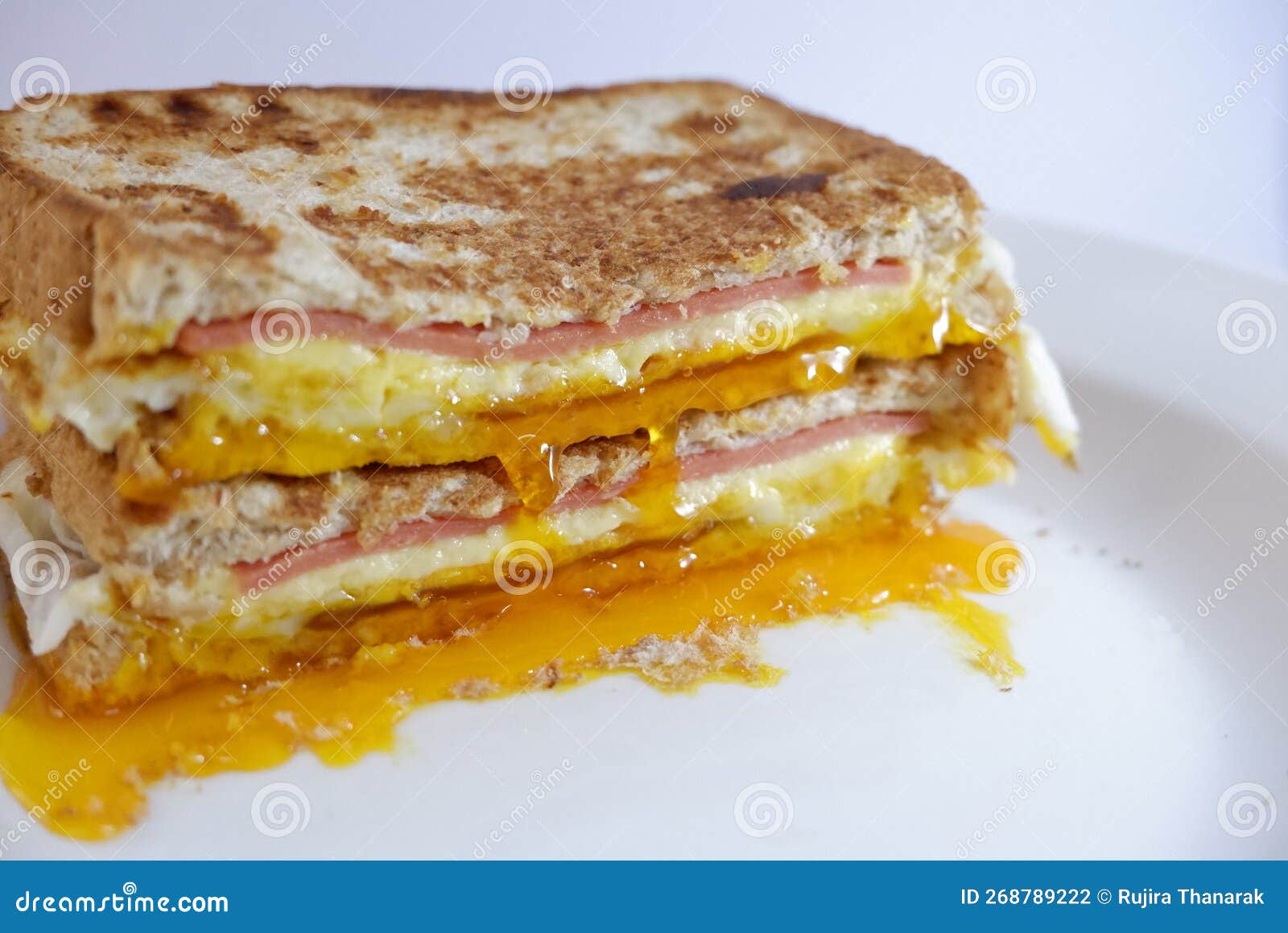 Ham Cheese Egg Sandwich Whole Wheat Bread Sandwich Stock Photo Image