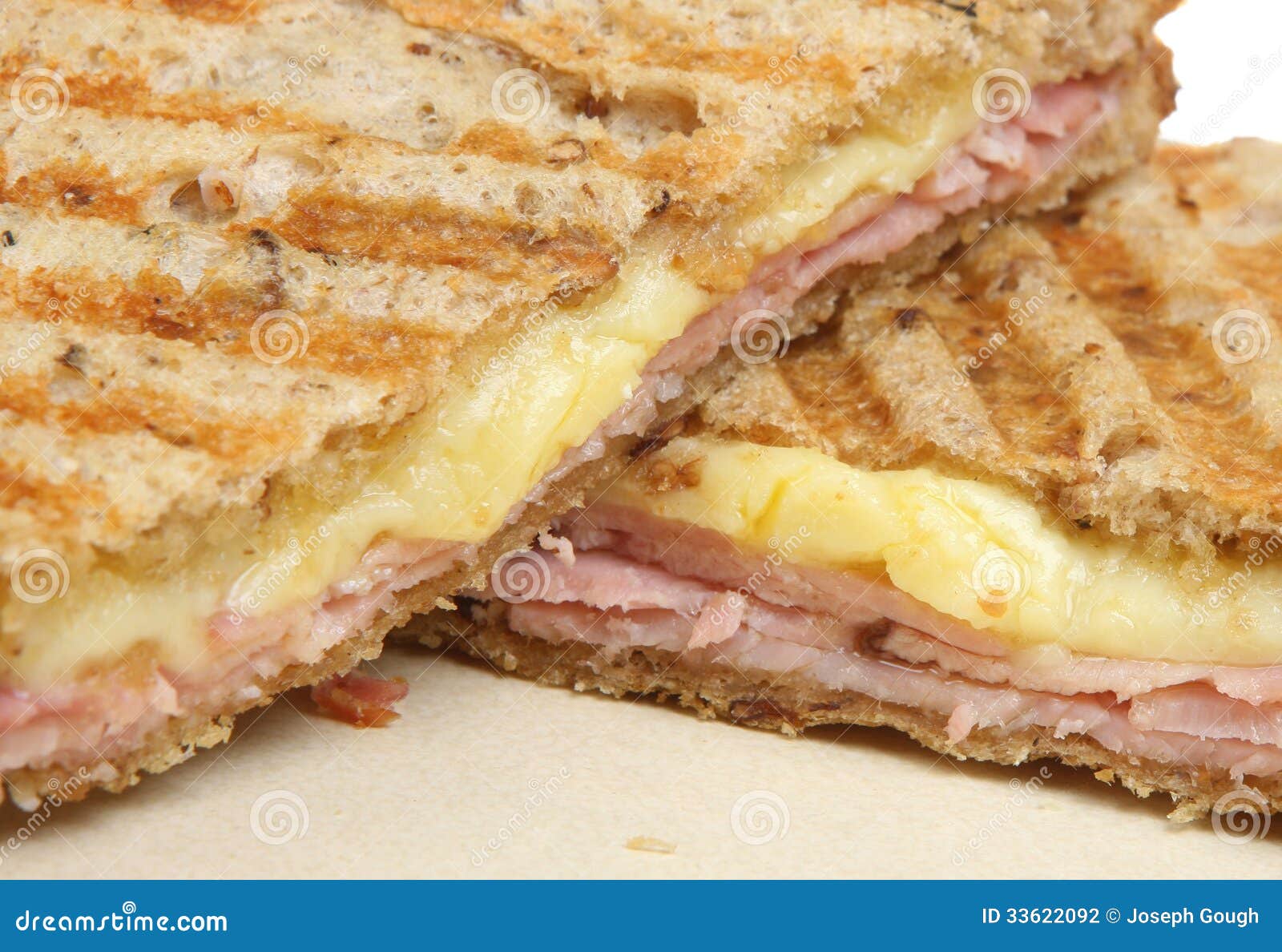 Ham & Cheese Toasted Sandwich Stock Photo Image of snack, sandwich