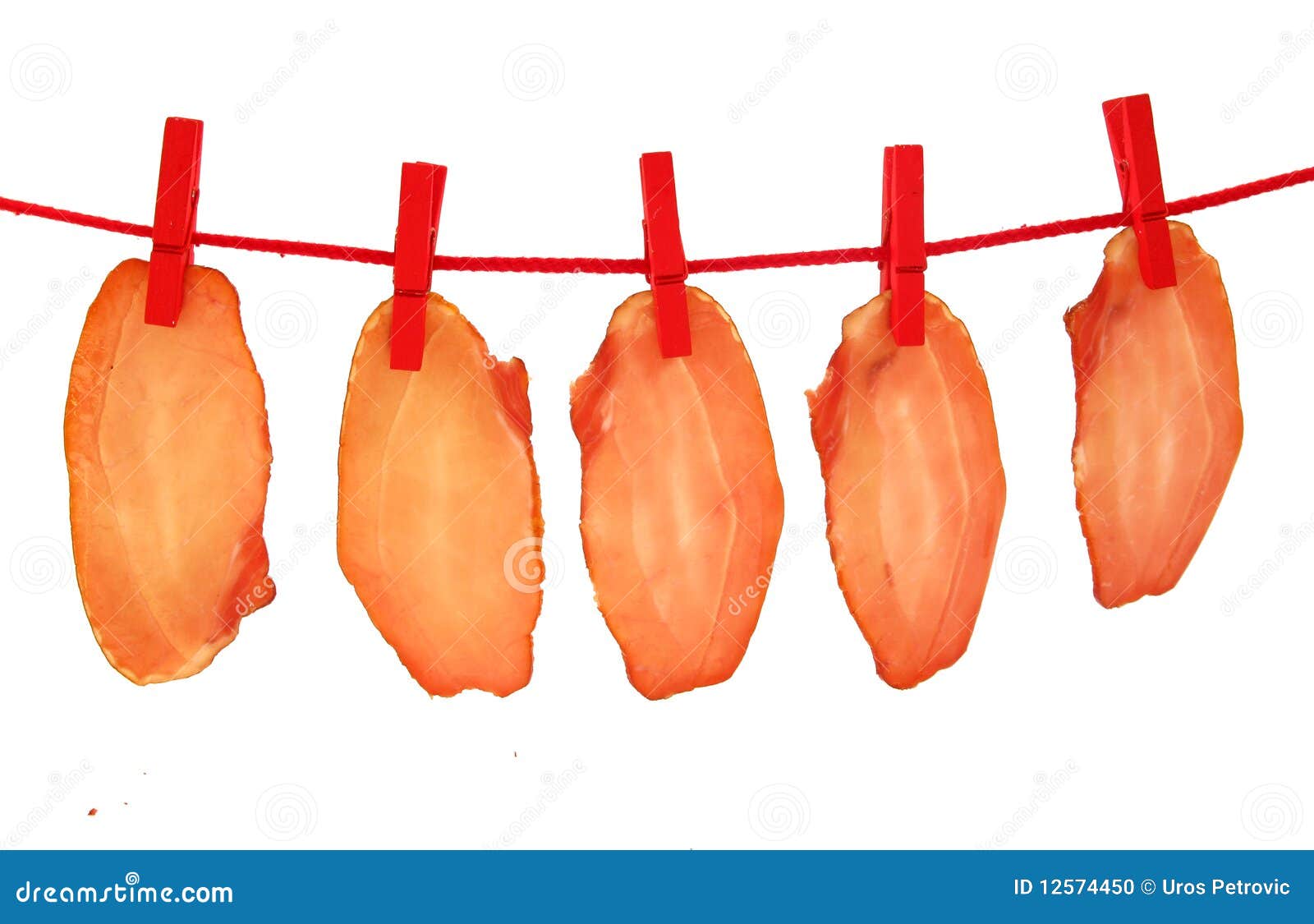 Ham Dried Meat Drying on Clothes Line Stock Photo Image of hanging