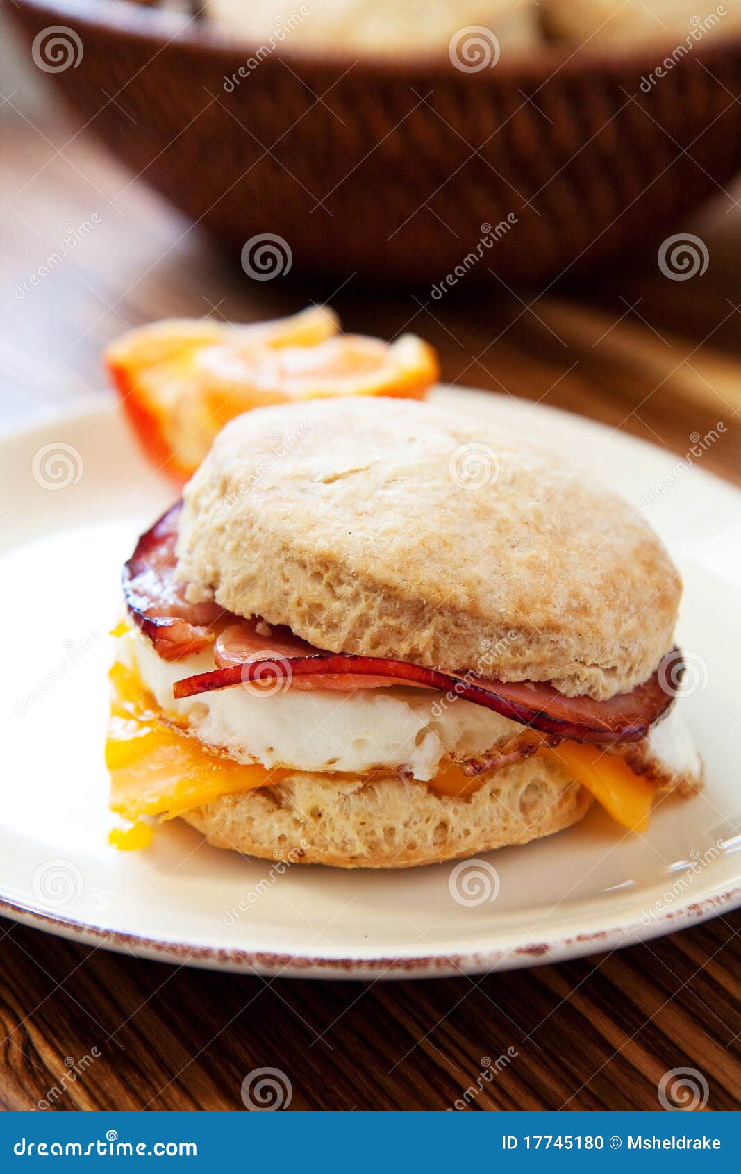Ham, Egg, and Cheese Biscuit Stock Photo Image of yolk, fruit 17745180