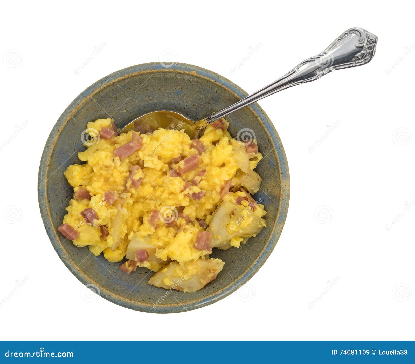 Ham Eggs and Potatoes Breakfast TV Dinner in a Bowl Stock Image Image