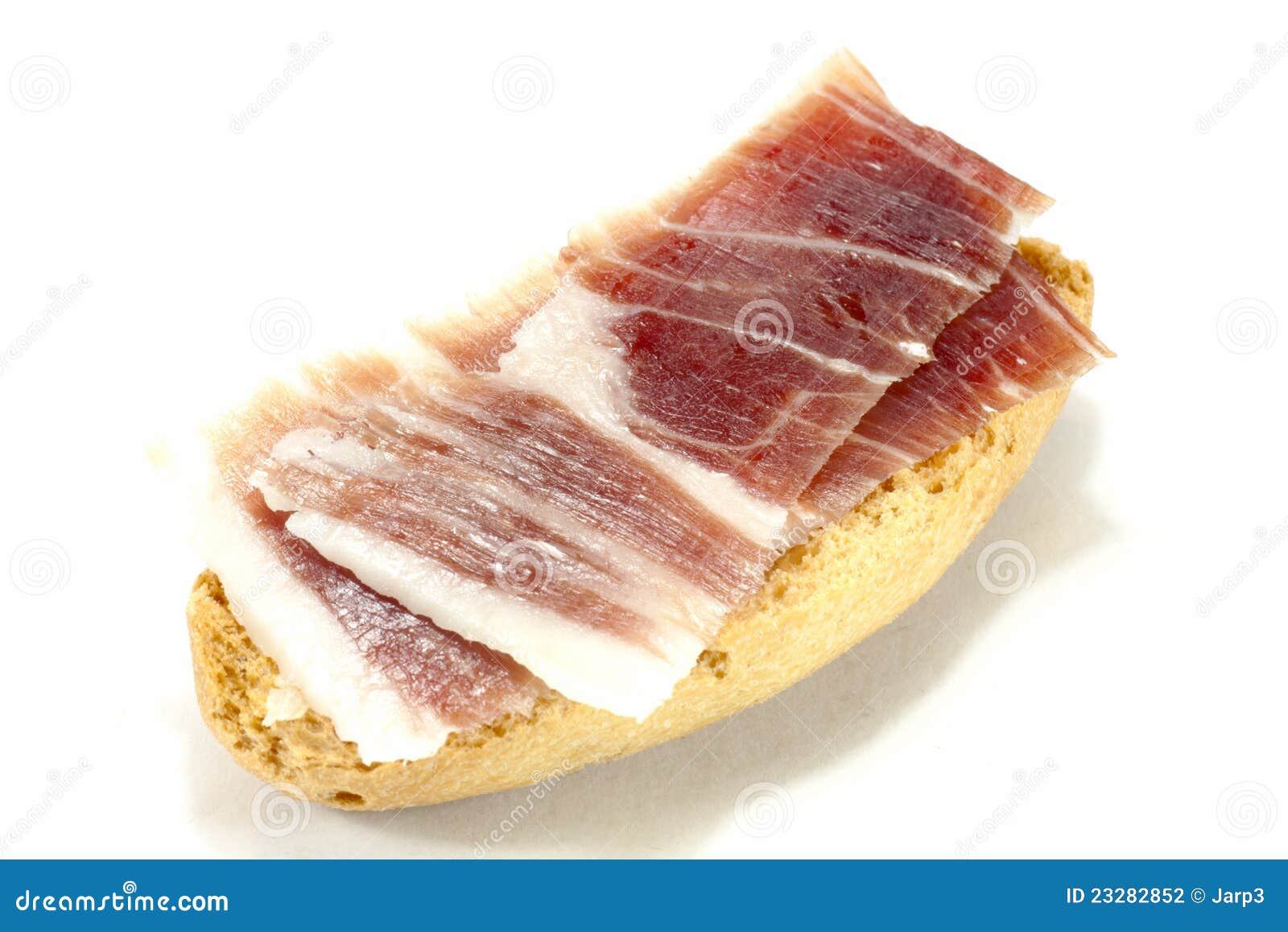 Ham iberian toast stock photo. Image of slice, delicious - 23282852