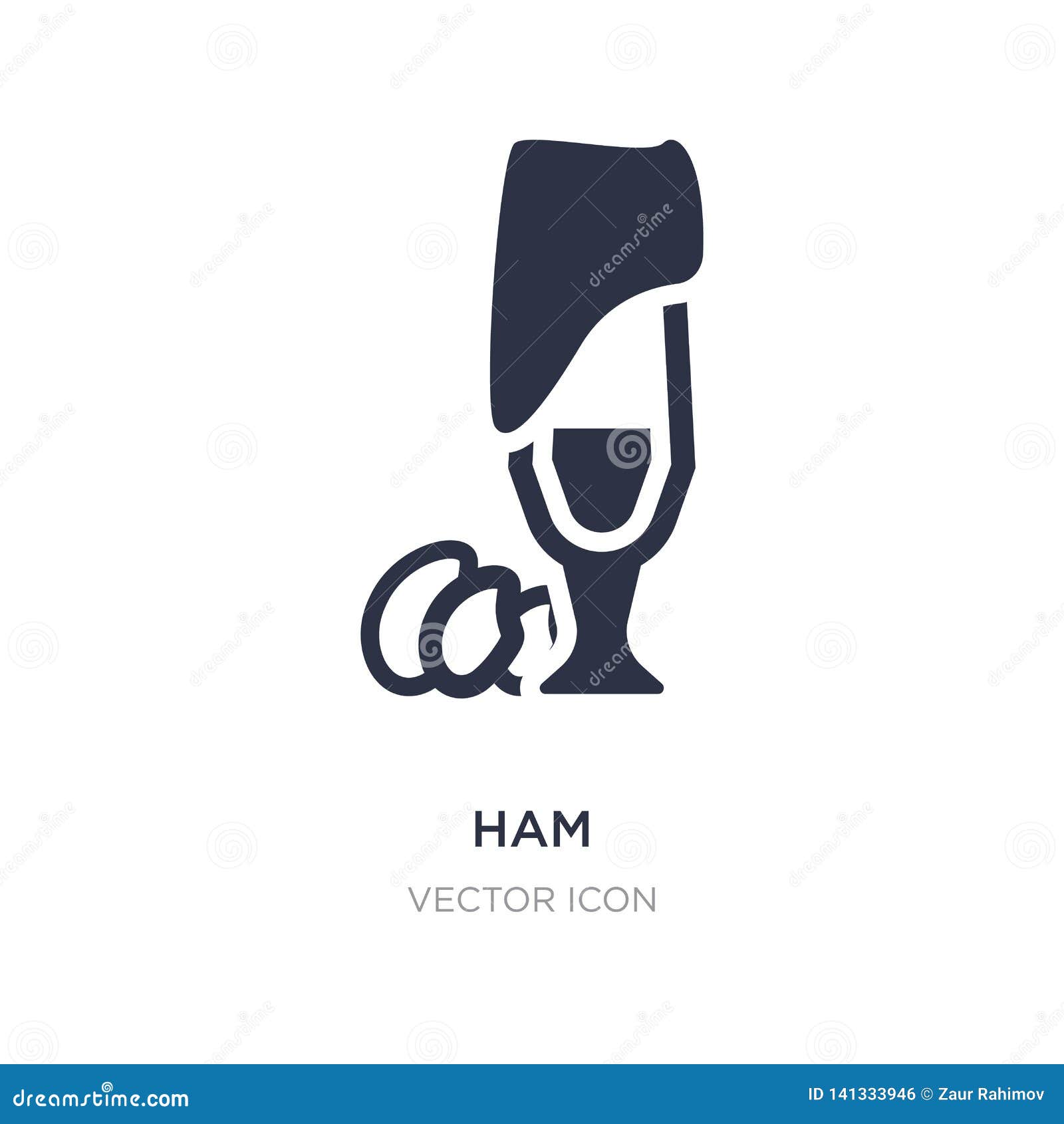 Ham Icon on White Background. Simple Element Illustration from Drinks ...