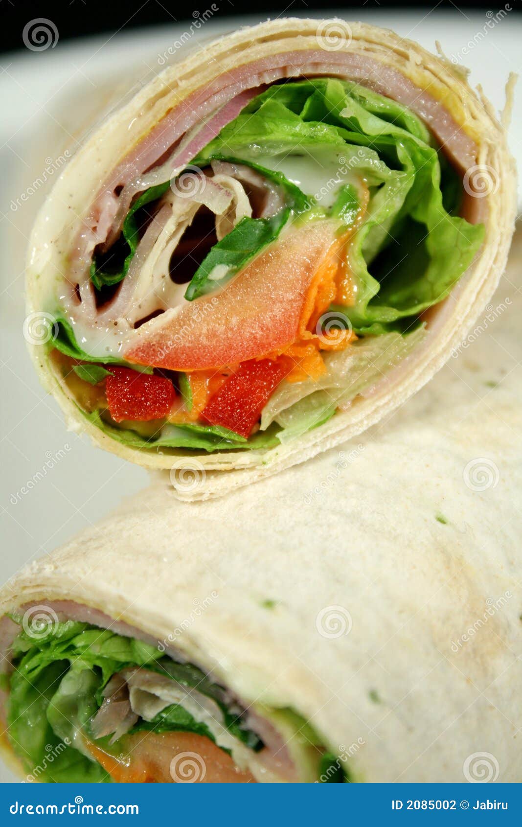 Ham and Salad Wrap 3 stock photo. Image of food, diet 2085002