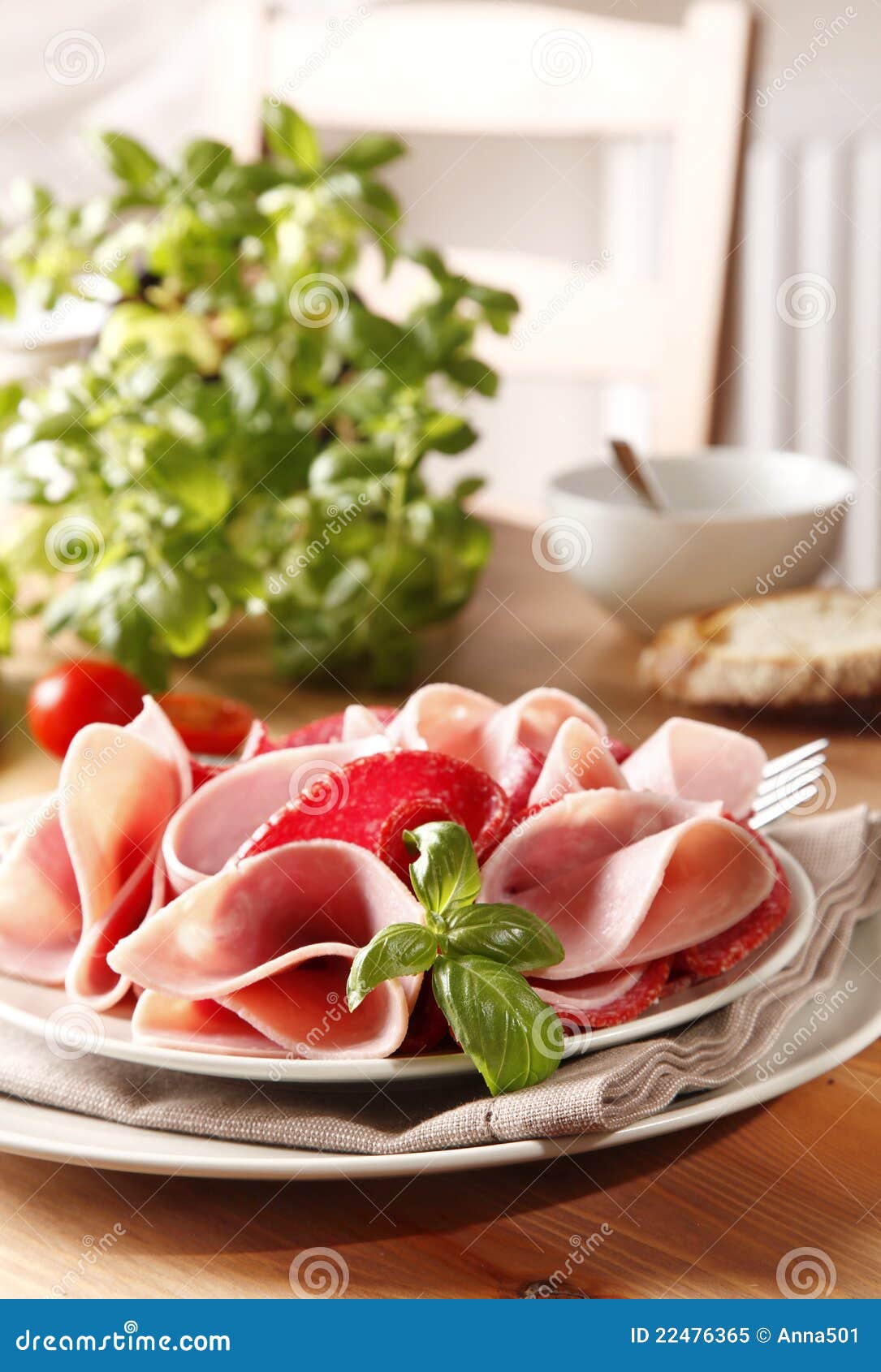 Ham and salami stock image. Image of spice, ingredient 22476365