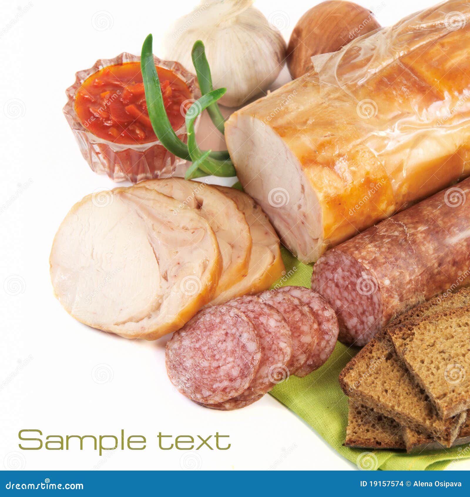 Ham and sausage stock photo. Image of natural, cuisine 19157574