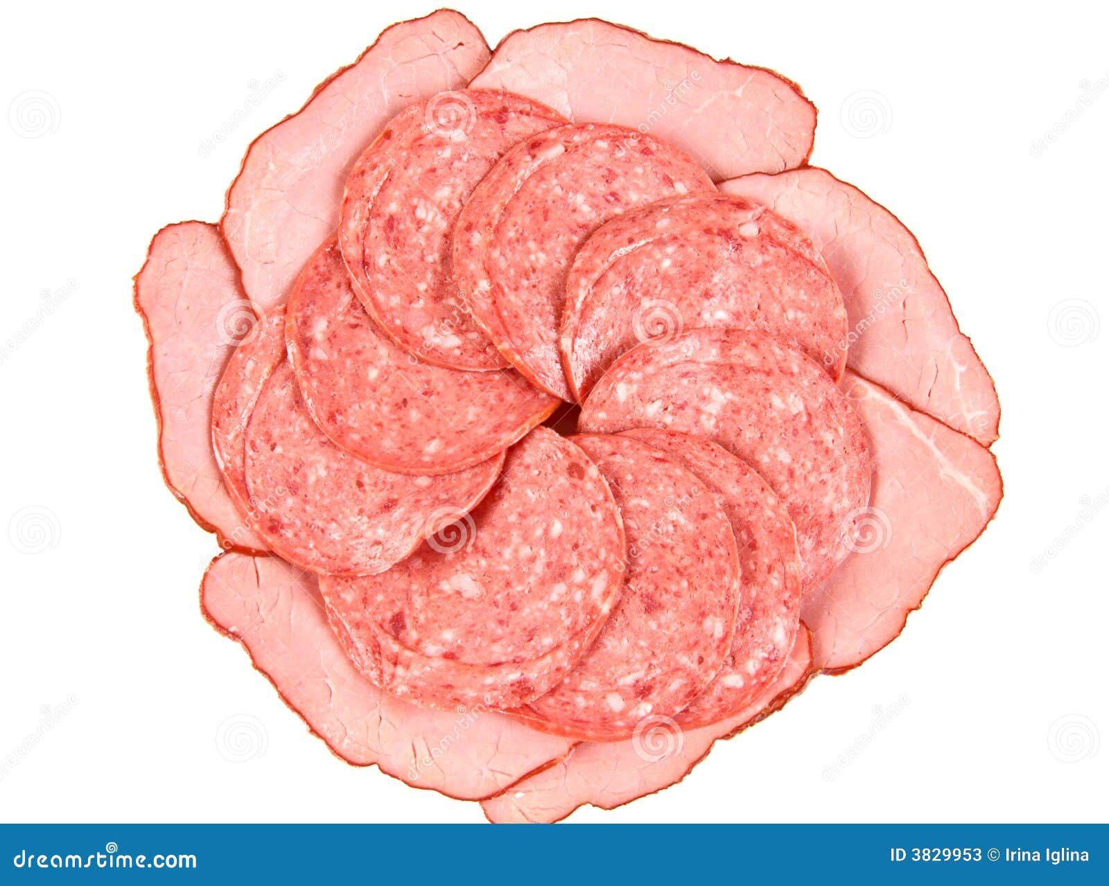 Ham and sausage stock image. Image of arrangement, dish 3829953