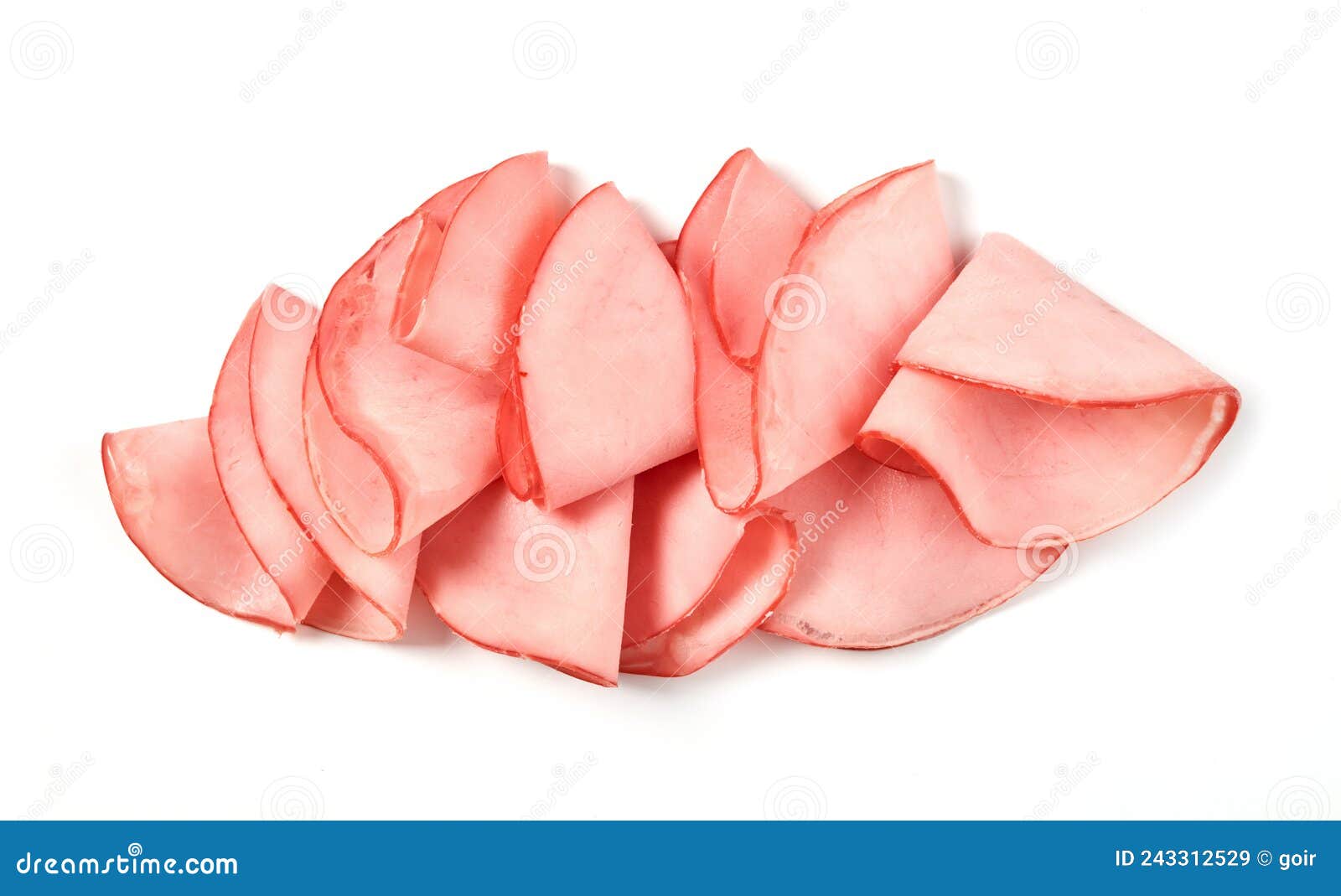 Ham slices stock image. Image of processed, gourmet 243312529