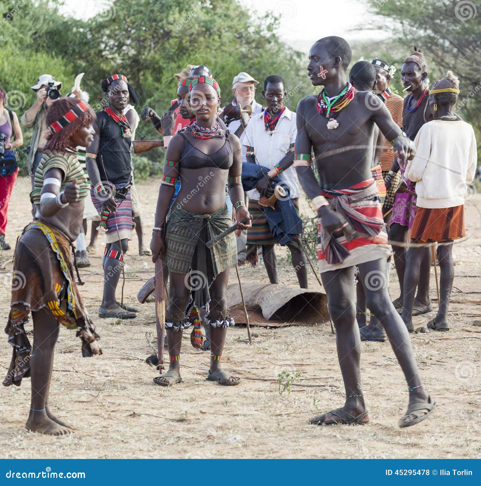 Hamar Woman is Whipped in a Preparation To a Bull Jumping Ceremony