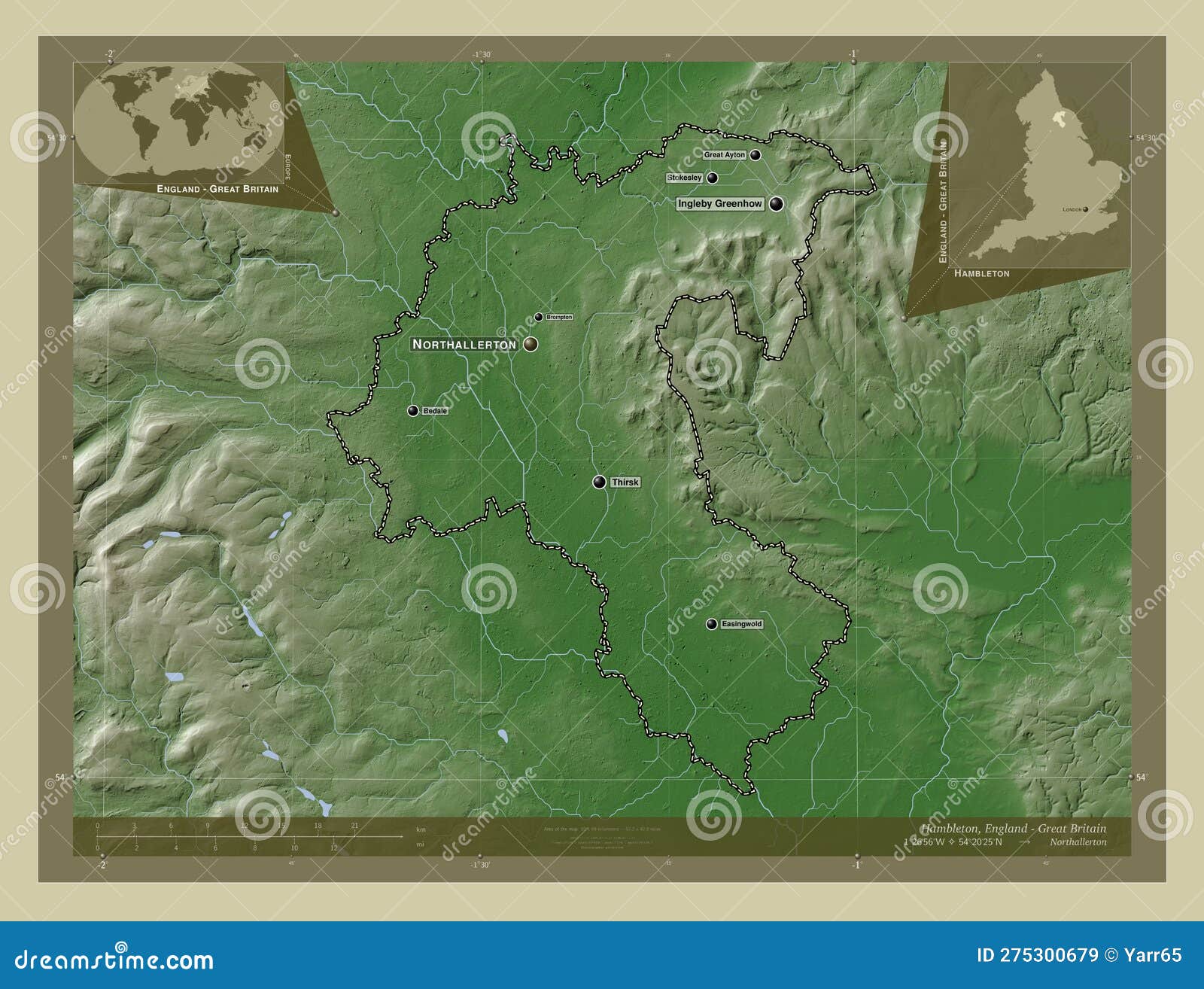 Hambleton, England Great Britain. Wiki. Labelled Points of Cit Stock