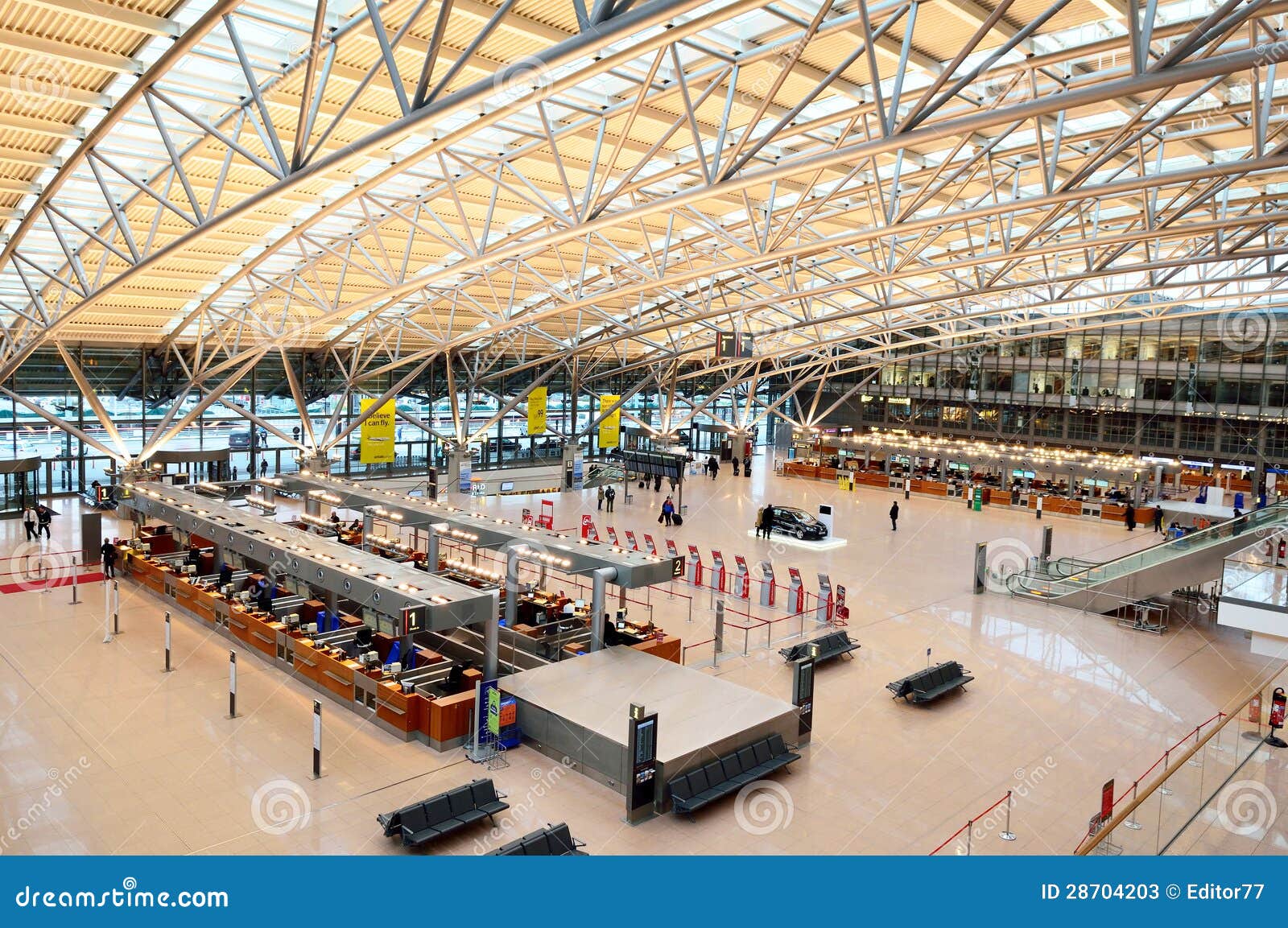 Hamburg Airport, Terminal 1 Editorial Stock Photo Image