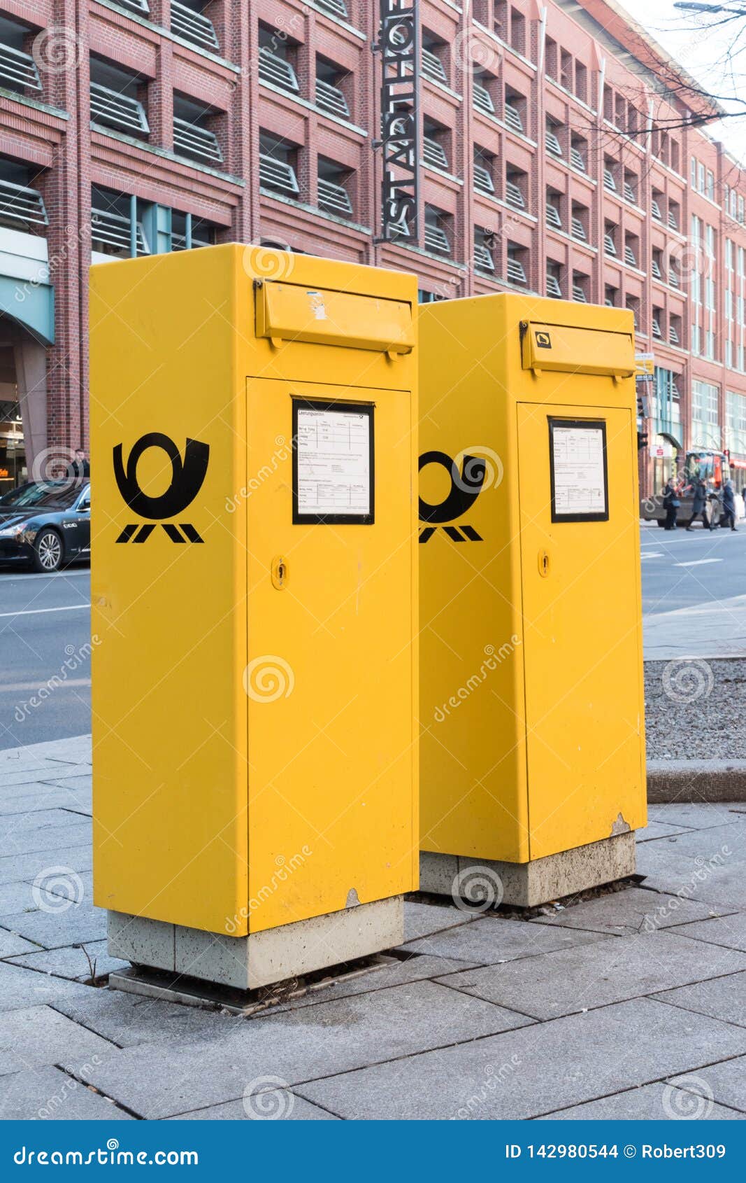Deutsche Post Yellow Mailbox Editorial Stock Image Image of mail