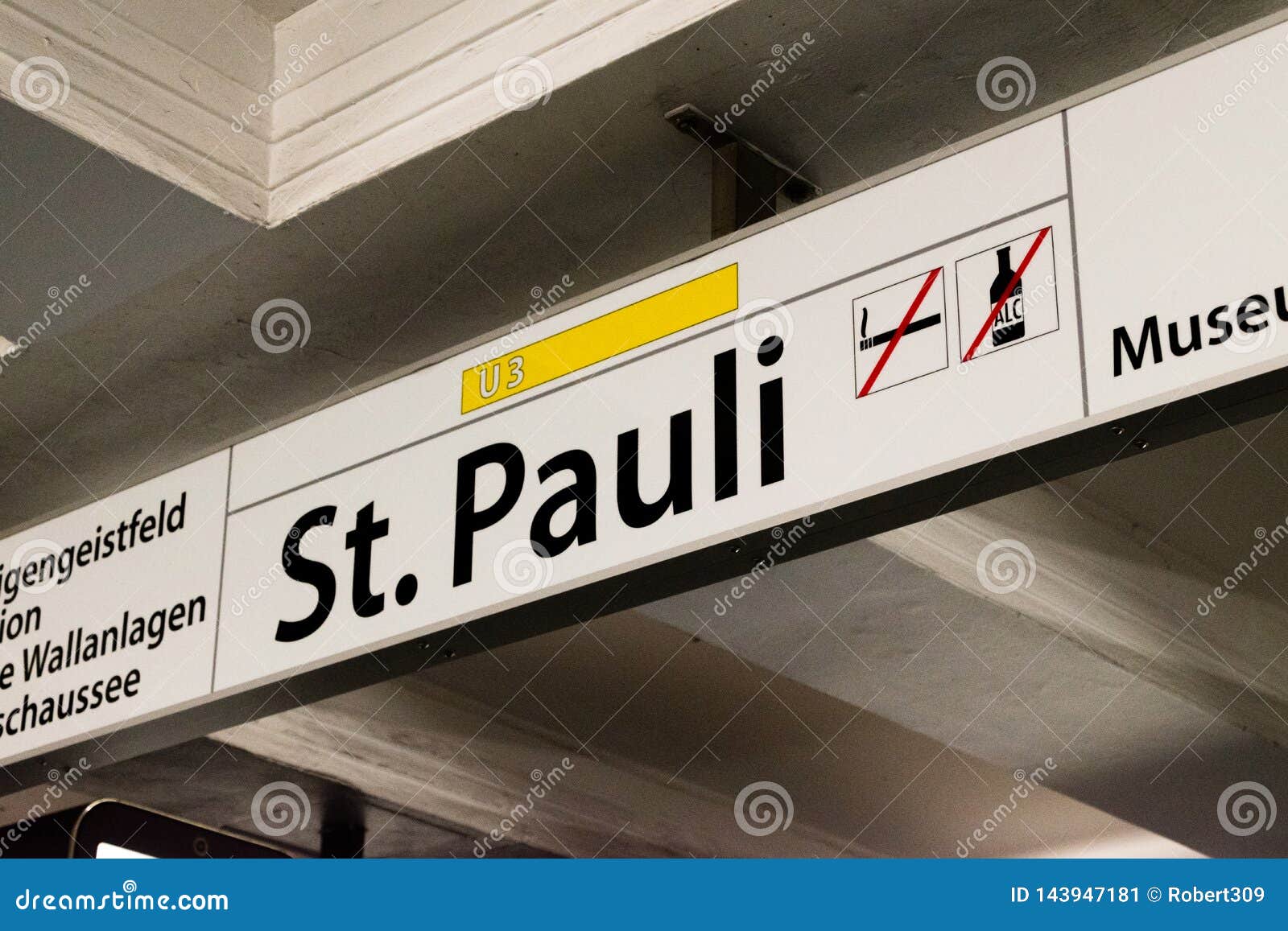 St. Pauli Sign of U-Bahn Line U3 Ring Line Editorial Photo - Image of ...