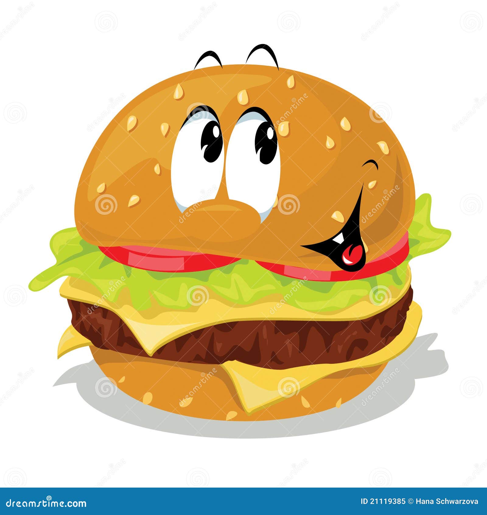 Hamburger cartoon stock vector. Illustration of fresh - 21119385