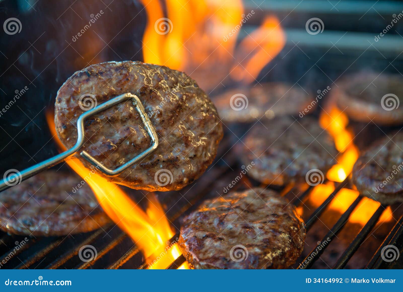Hamburger meat on barbecue stock photo. Image of cook 34164992