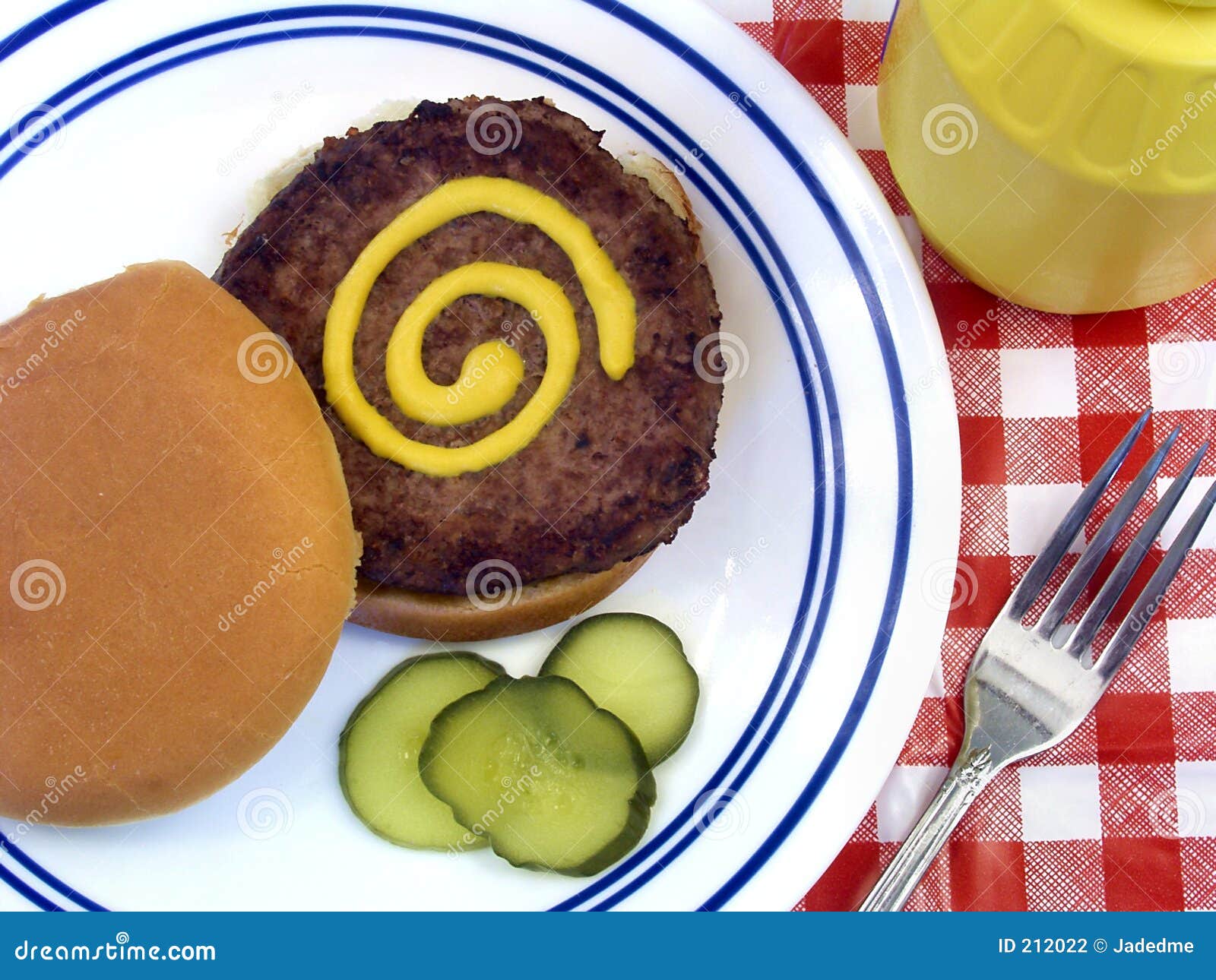 Hamburger with Mustard stock photo. Image of meat, diner 212022