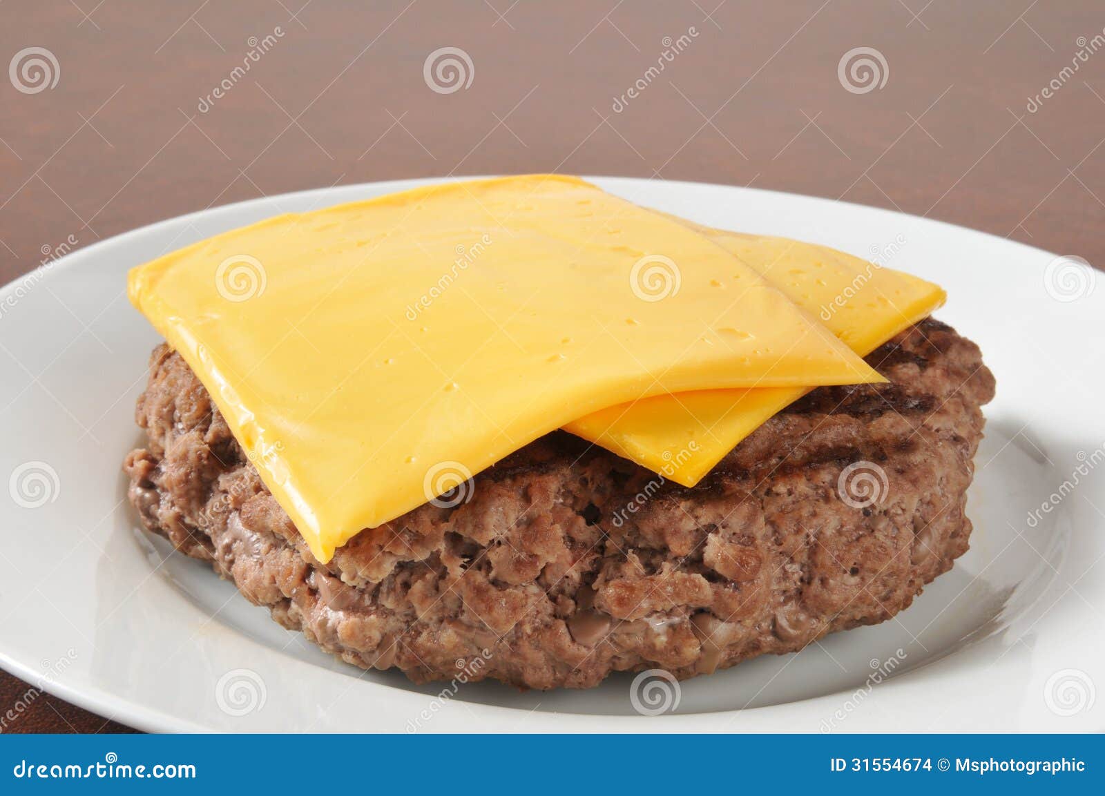 Hamburger Patty with Cheese Stock Photo Image of ground, diet 31554674
