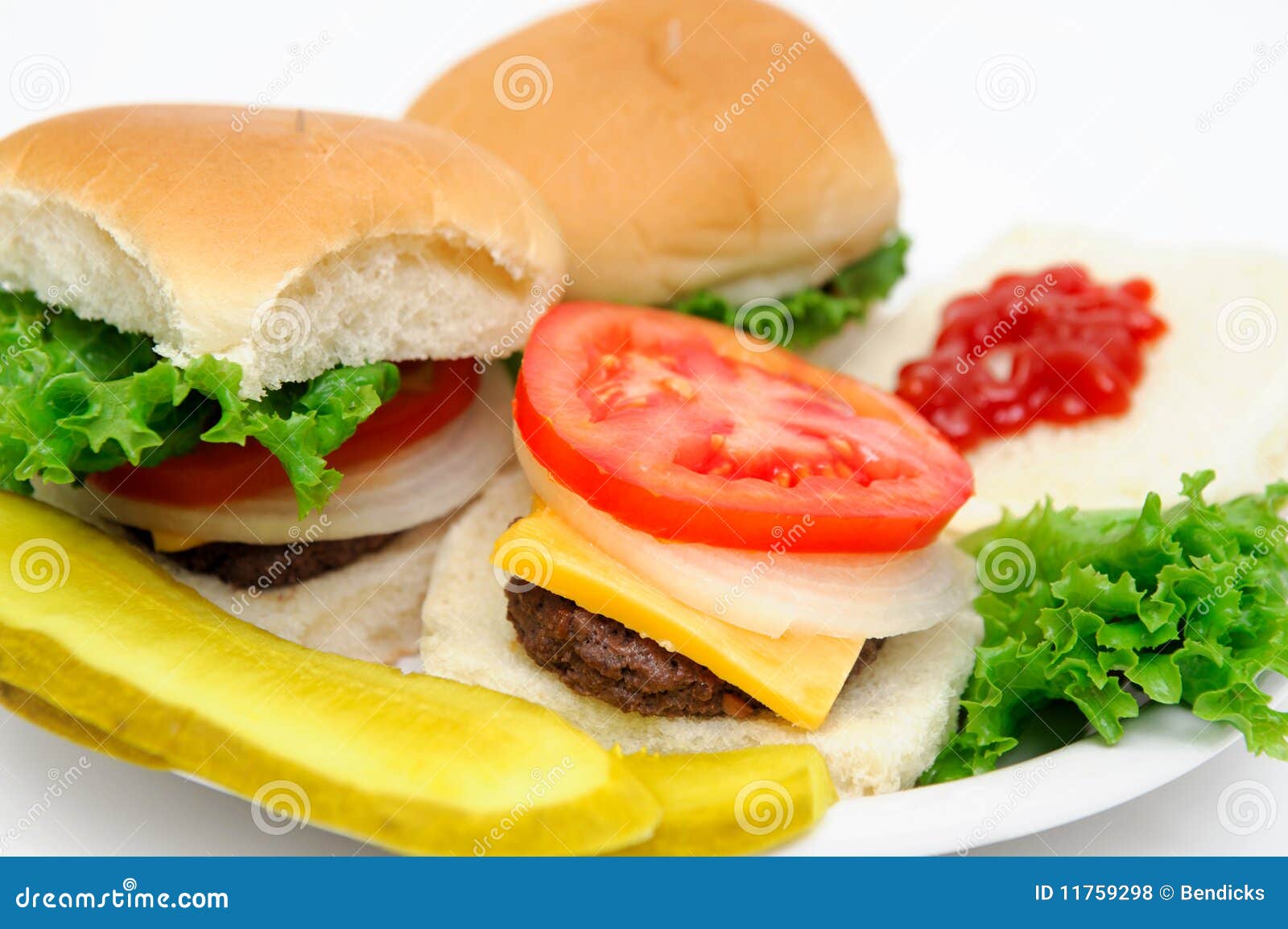 Hamburger and Pickles stock photo. Image of slice, burger 11759298