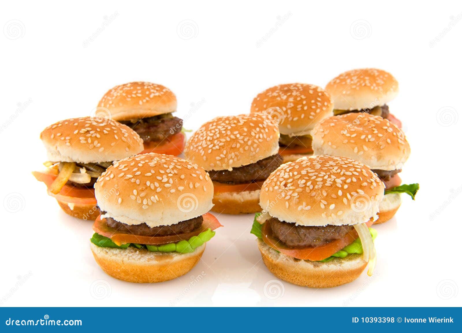 Hamburgers stock photo. Image of american, meat, salat 10393398