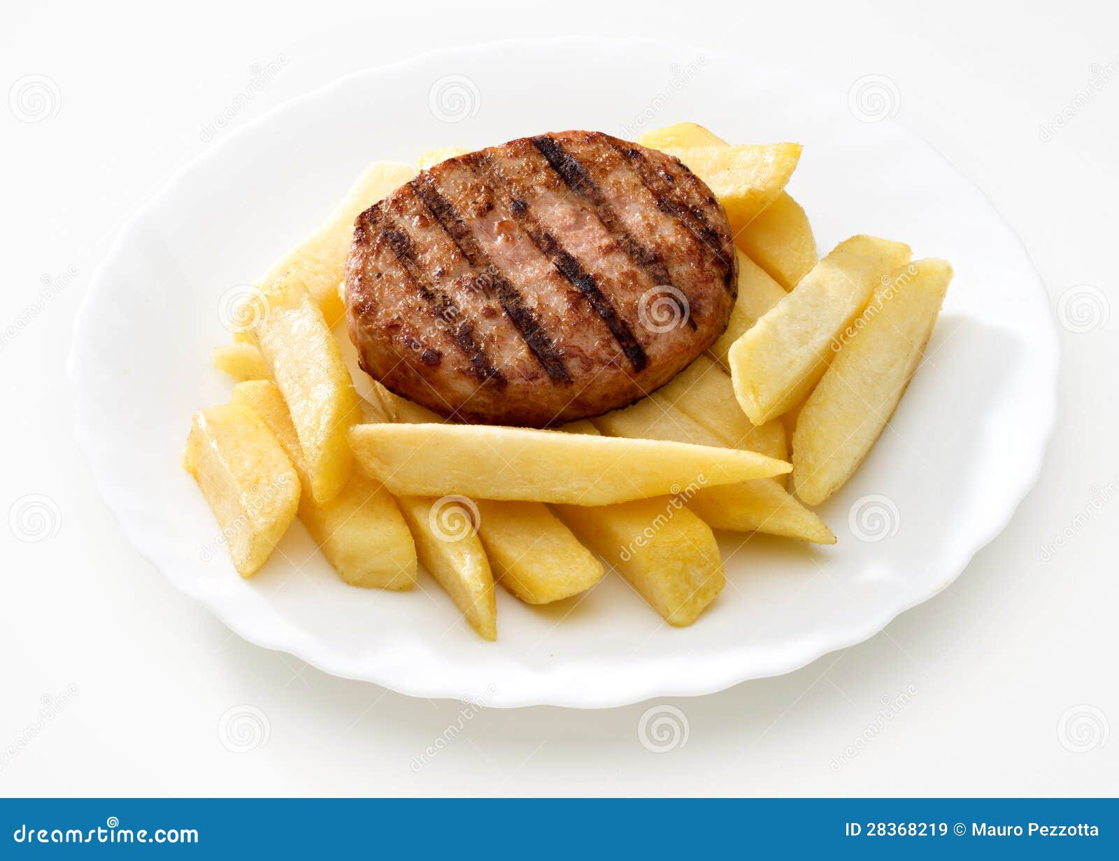 Hamburgers and chips stock image. Image of close, dish 28368219