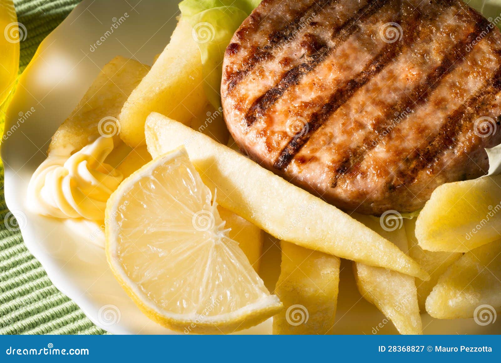 Hamburgers and chips stock image. Image of lunch, burger 28368827