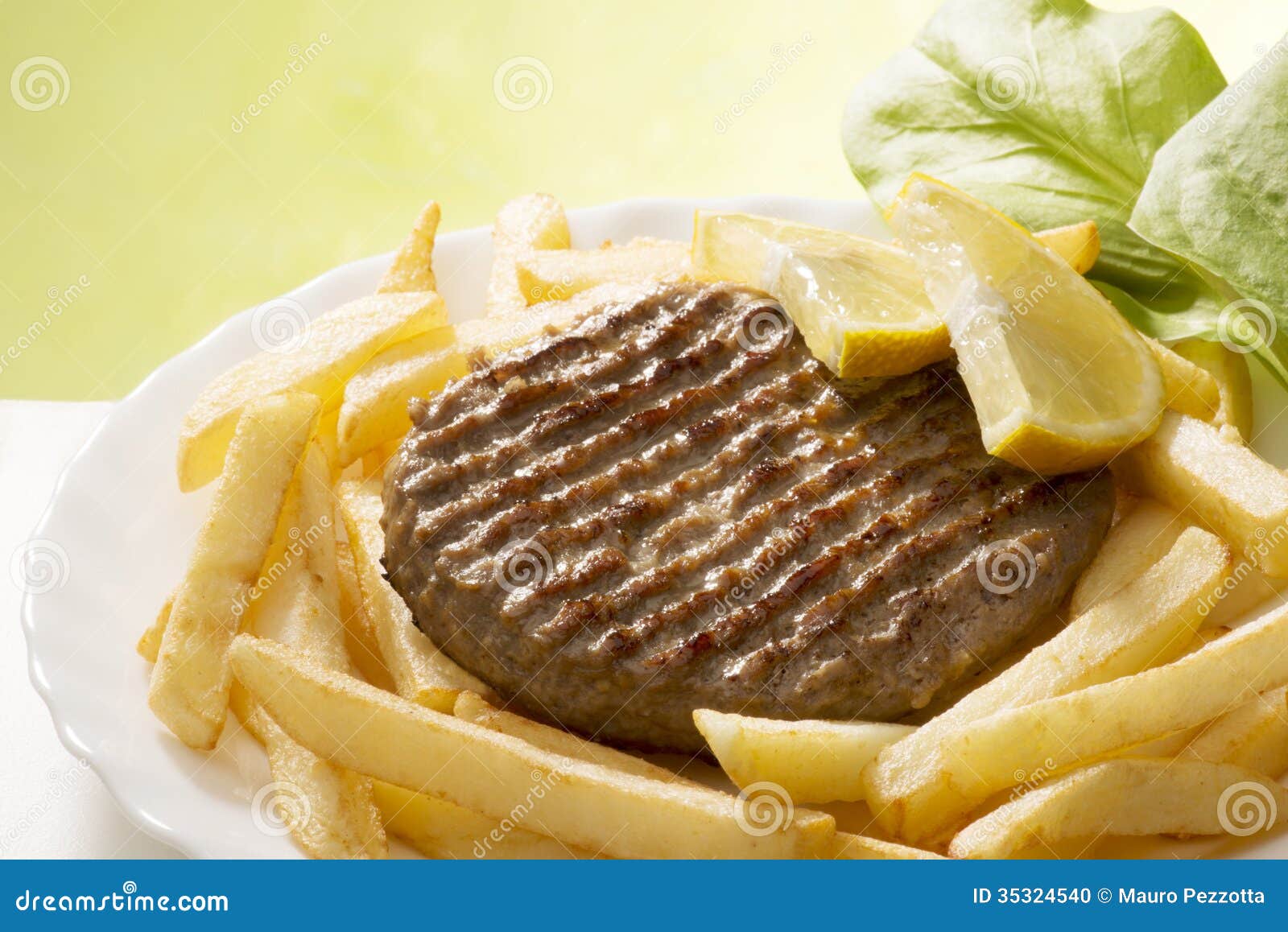 Hamburgers and chips stock photo. Image of lunch, snack 35324540