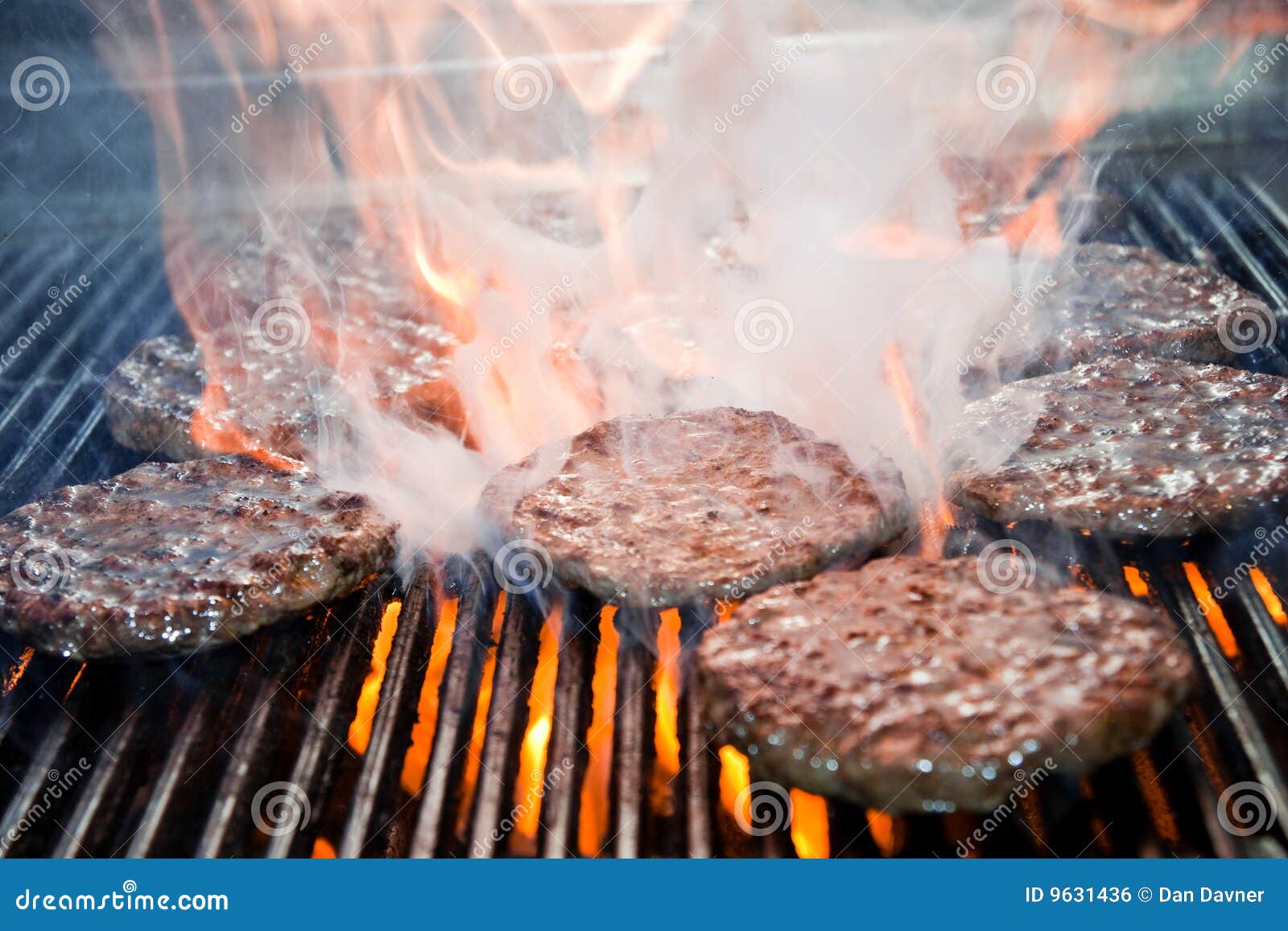 Hamburgers on the grill stock photo. Image of cook, outdoors - 9631436