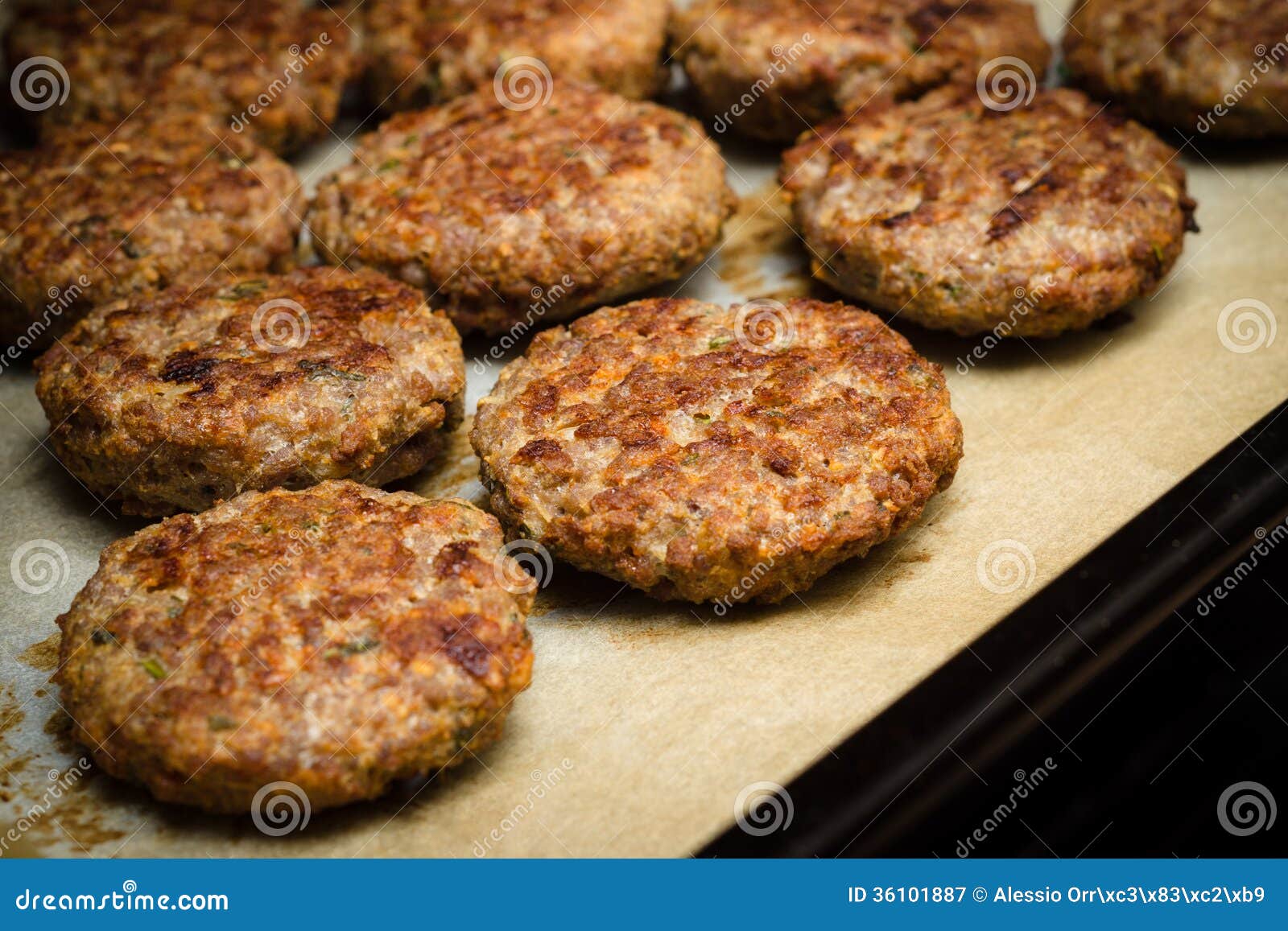 Hamburgers stock image. Image of cooking, baked, meat 36101887