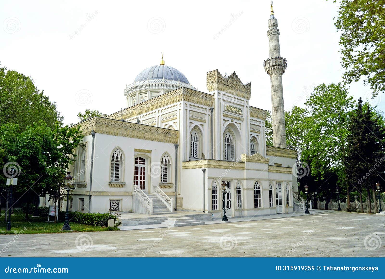view of hamidiye mosque in istanbul, turkey