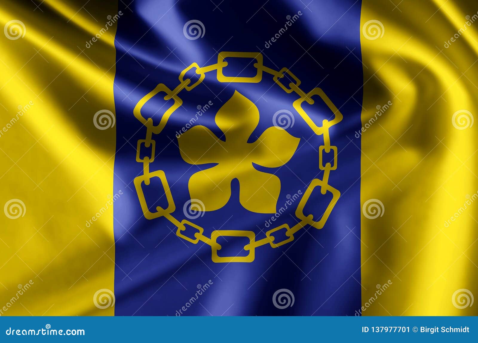 Hamilton Realistic Flag Illustration. Stock Illustration Illustration
