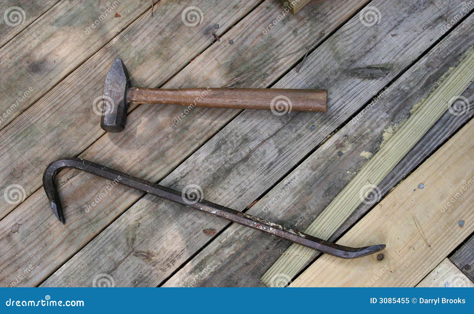 Hammer and Crowbar stock image. Image of power, strong 3085455