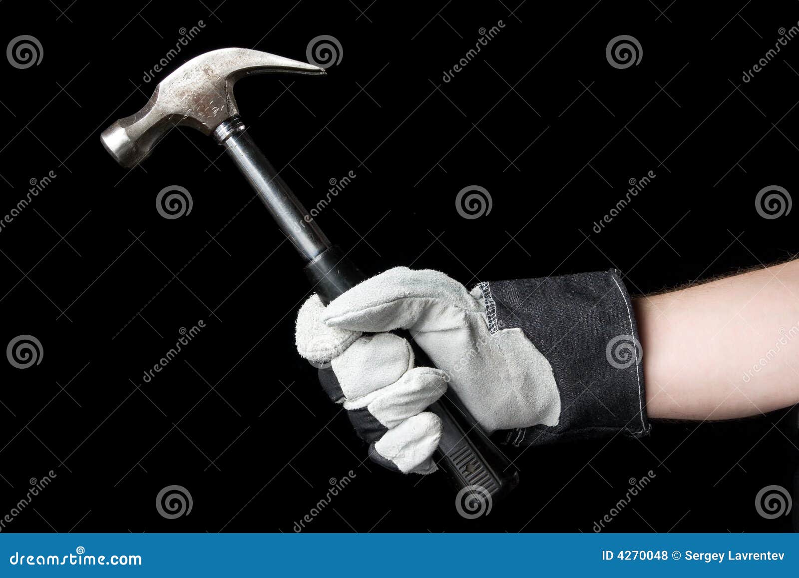 Hammer in hand. stock photo. Image of tools, work, human 4270048