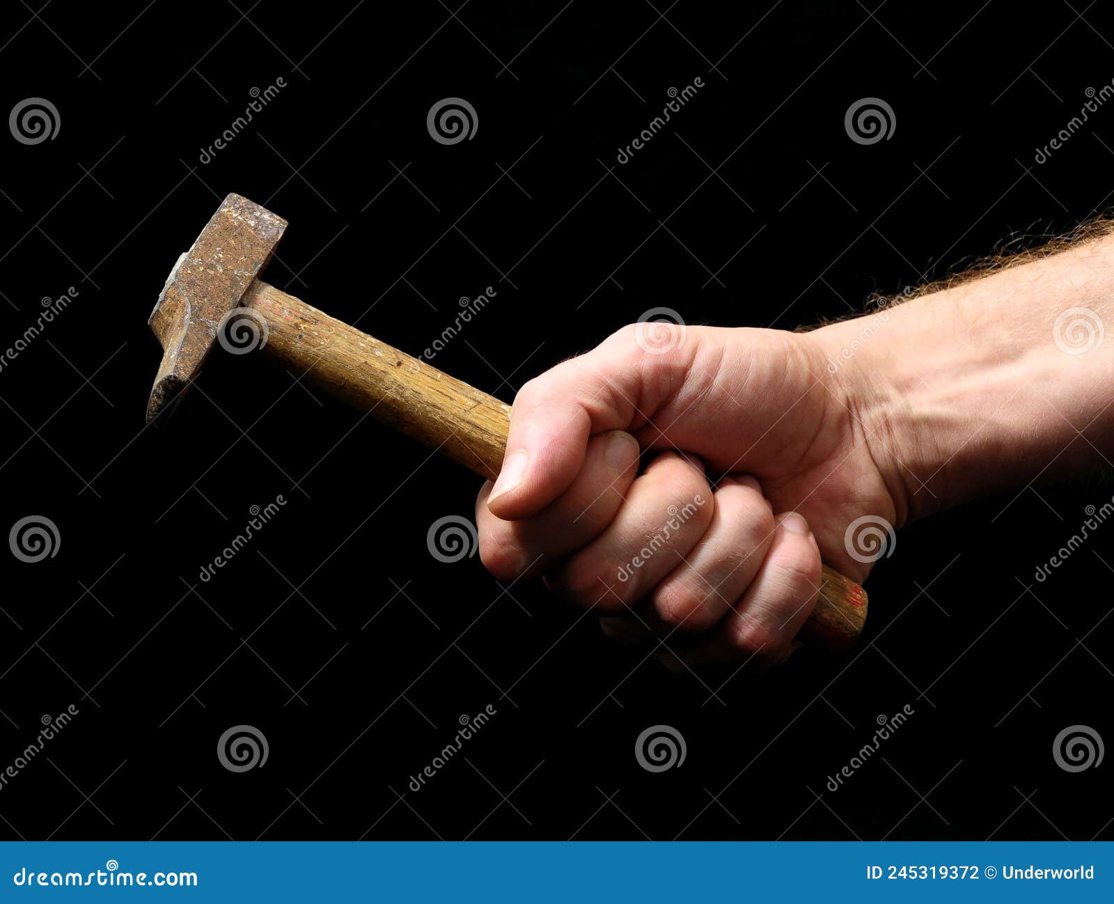 Hammer and a Hand stock photo. Image of hand, business 245319372