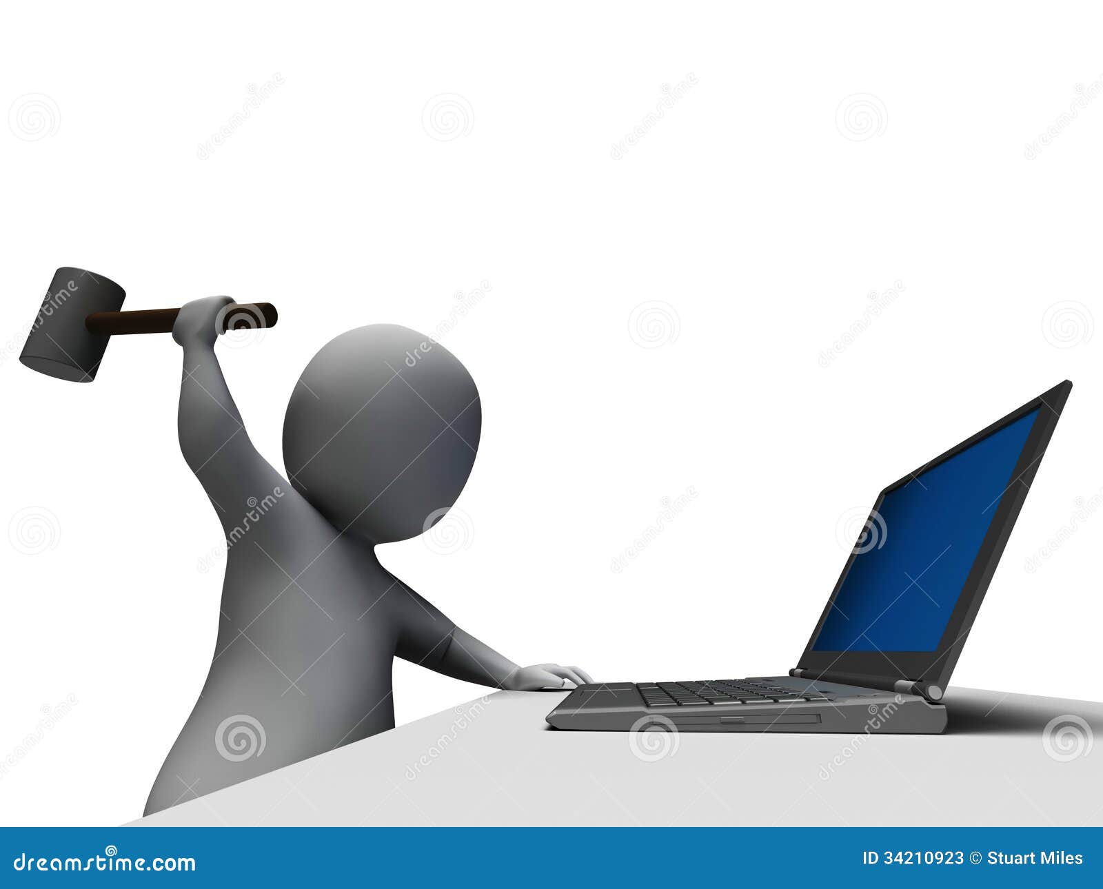 Hammer Hitting Nail, Do It Yourself Or Construction Concept, Vector