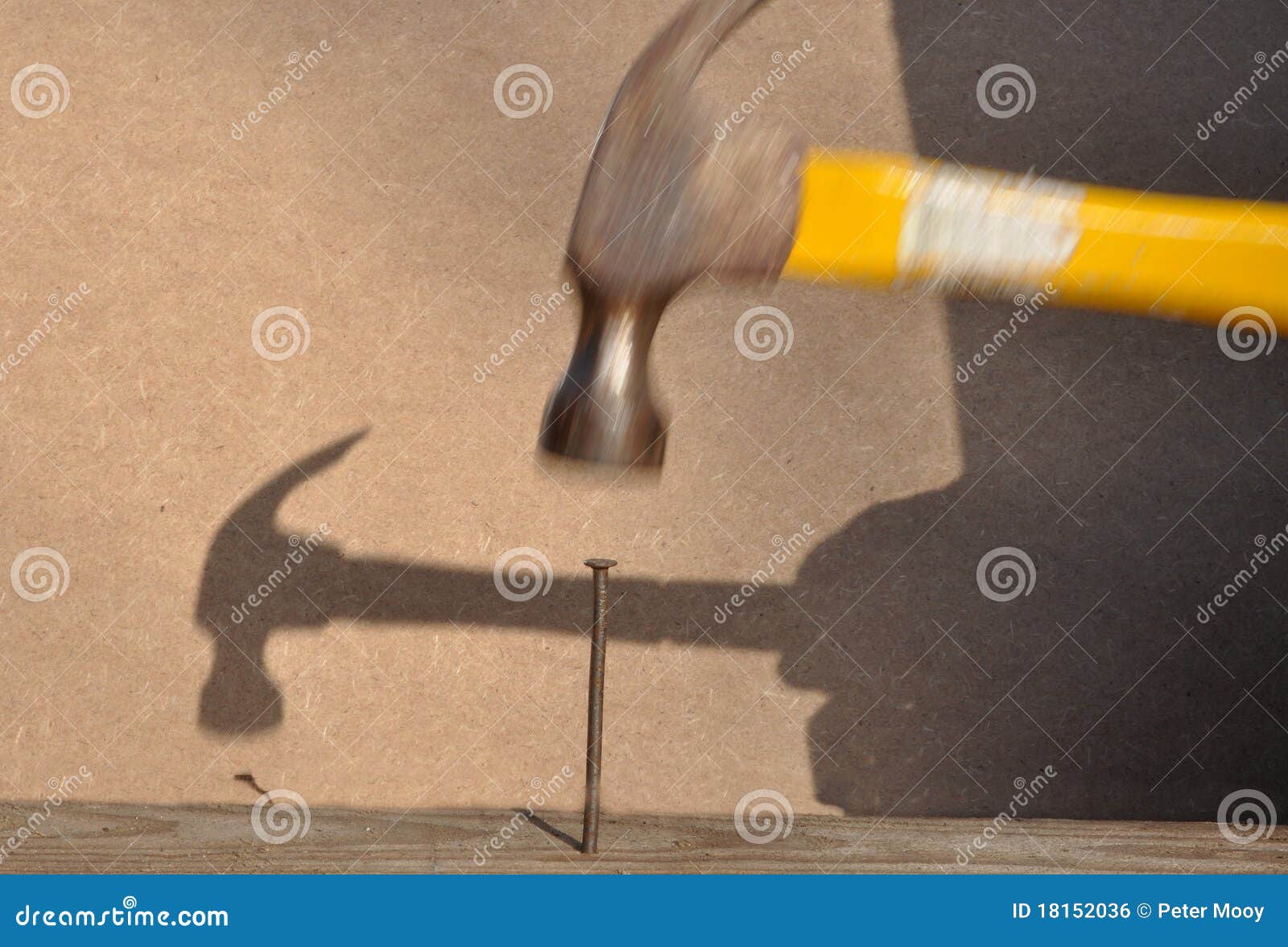 Hammer hitting nail stock photo. Image of steel, hitting 18152036