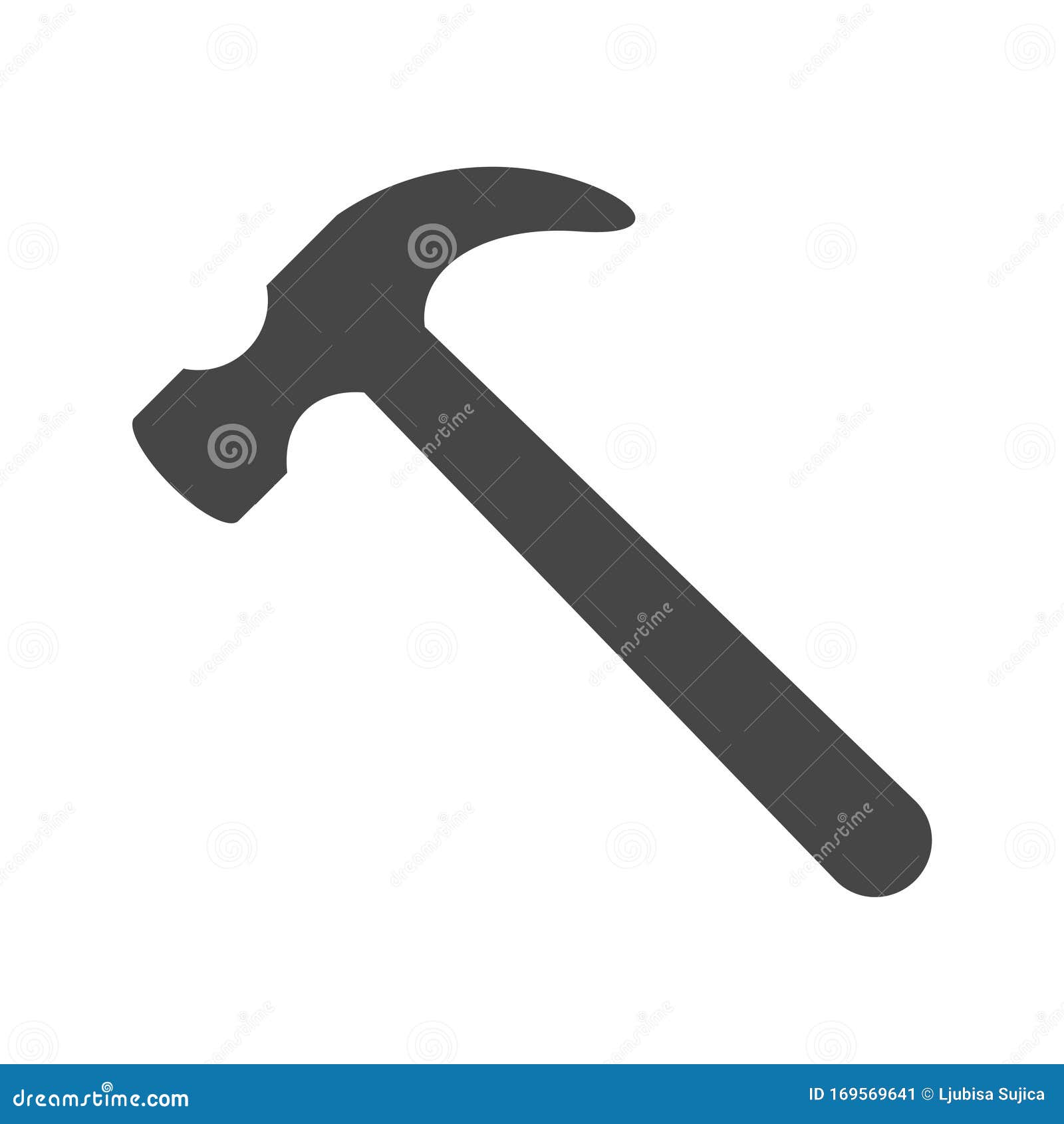 Hammer Icon stock vector. Illustration of power, equipment 169569641