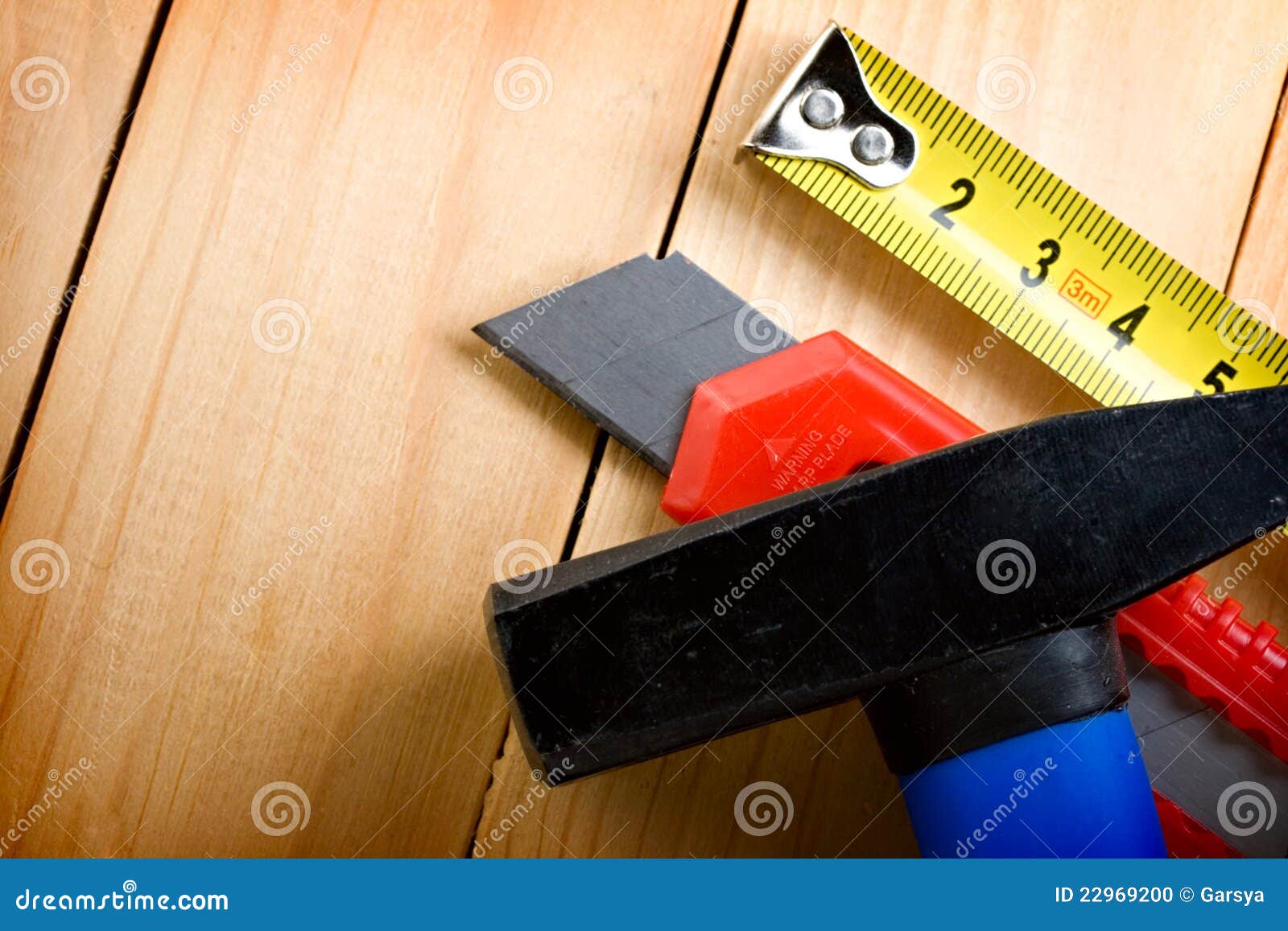 Hammer and knife stock photo. Image of centimeter, instrument 22969200