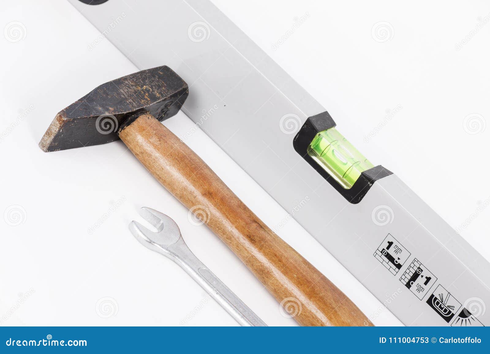 Hammer, Level and Hexagonal Key Stock Image Image of instrument