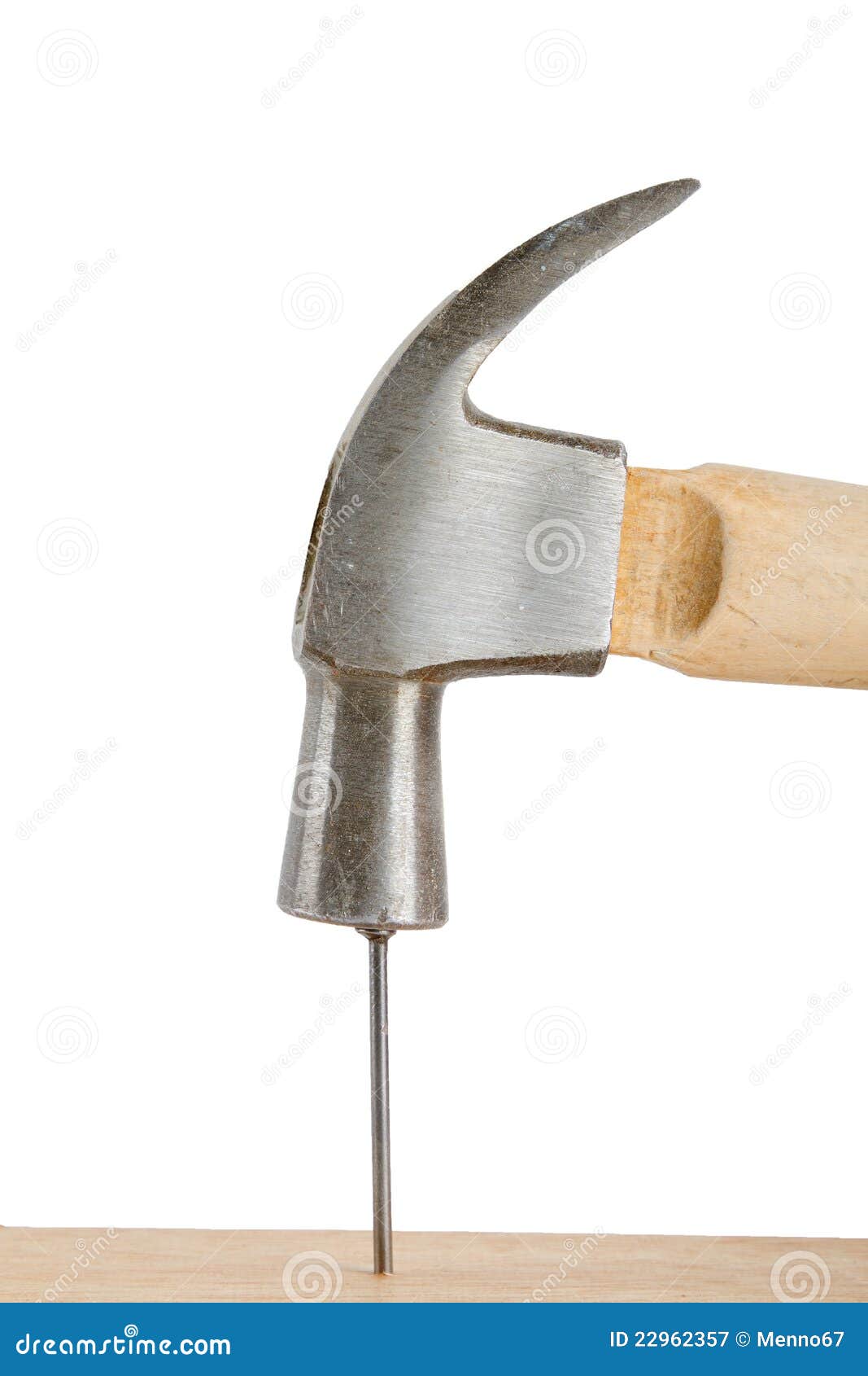 Hammer and nail stock image. Image of pound, isolated 22962357